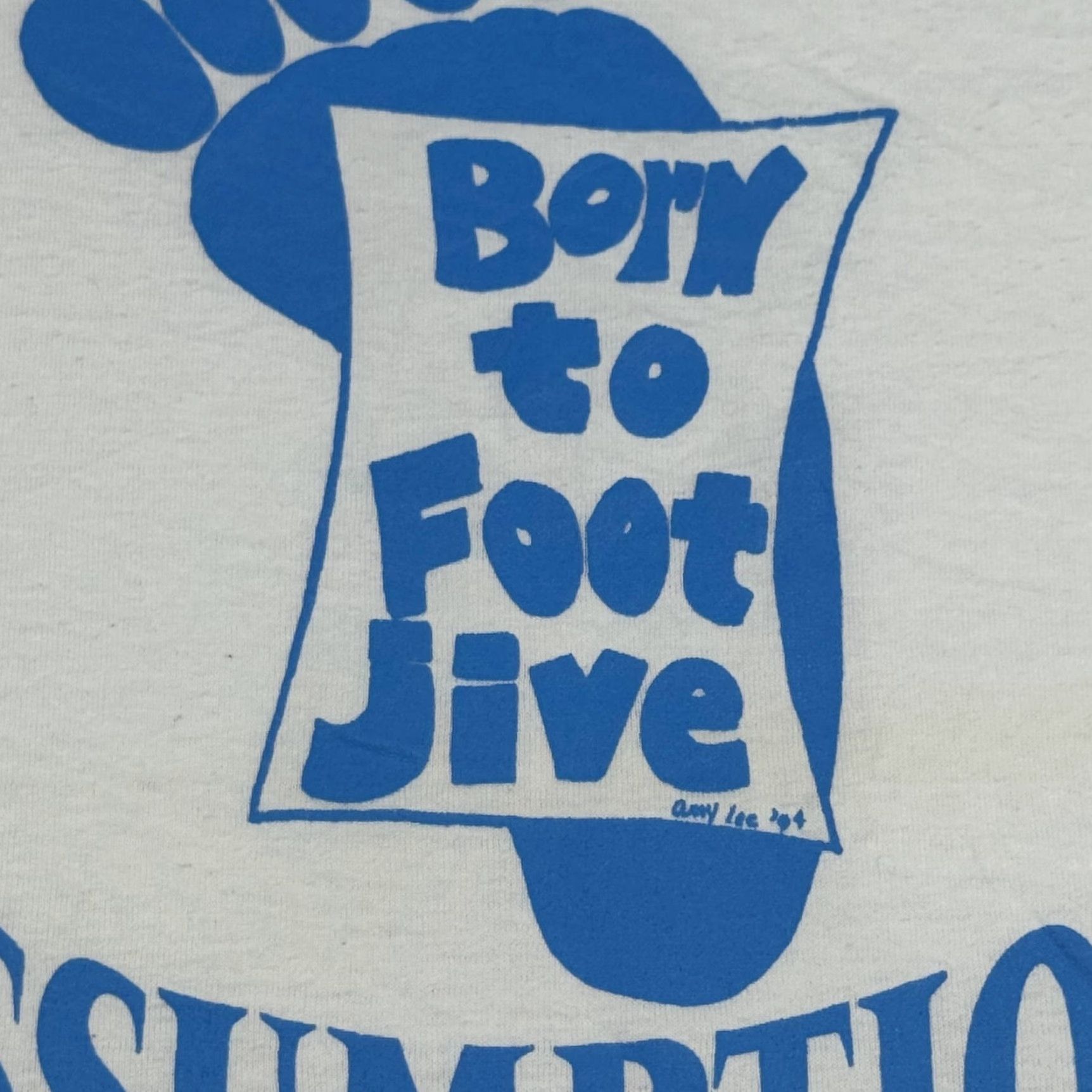 Fruit Of The Loom VINTAGE Walk for Assumption Shirt Mens XL White Born to Foot Jive Made USA 90s Size US XL / EU 56 / 4 - 3 Thumbnail