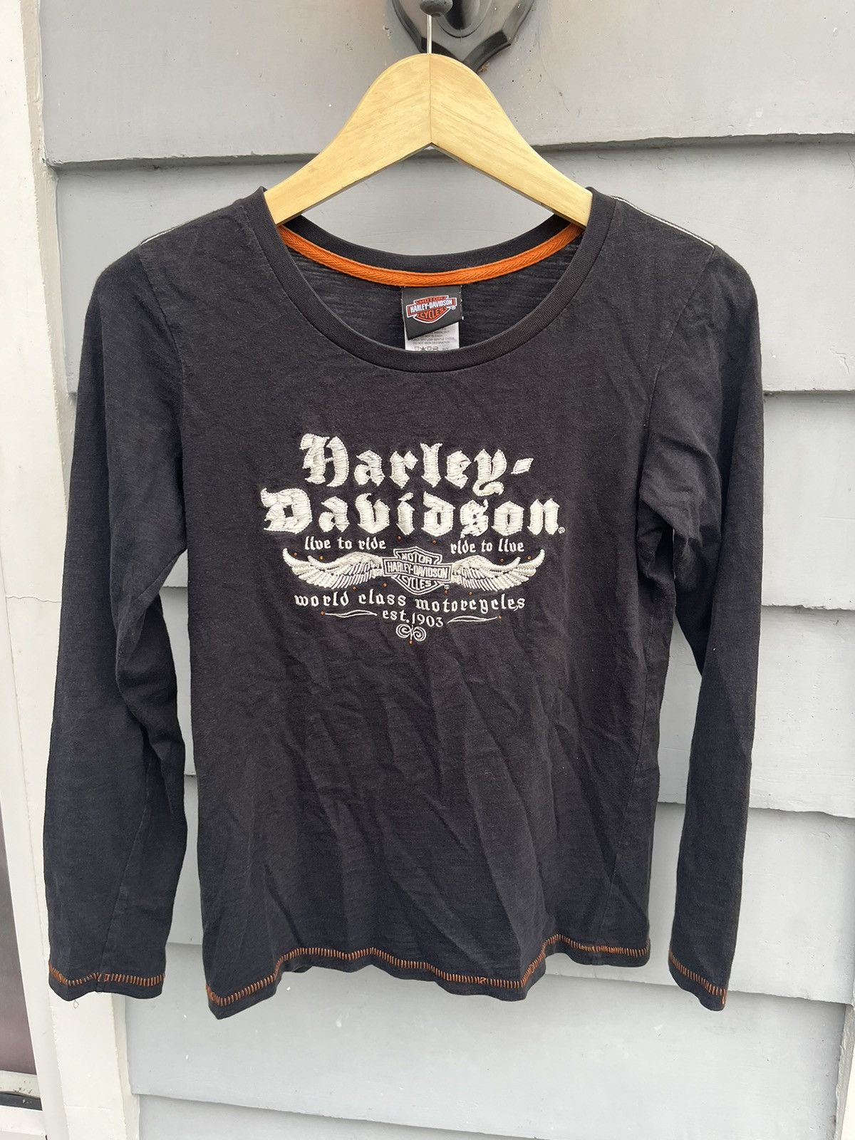 Harley Davidson Kitty Hawk Harley Davidson North Carolina Y2K Style Tees Size US S / EU 44-46 / 1 - 1 Thumbnail