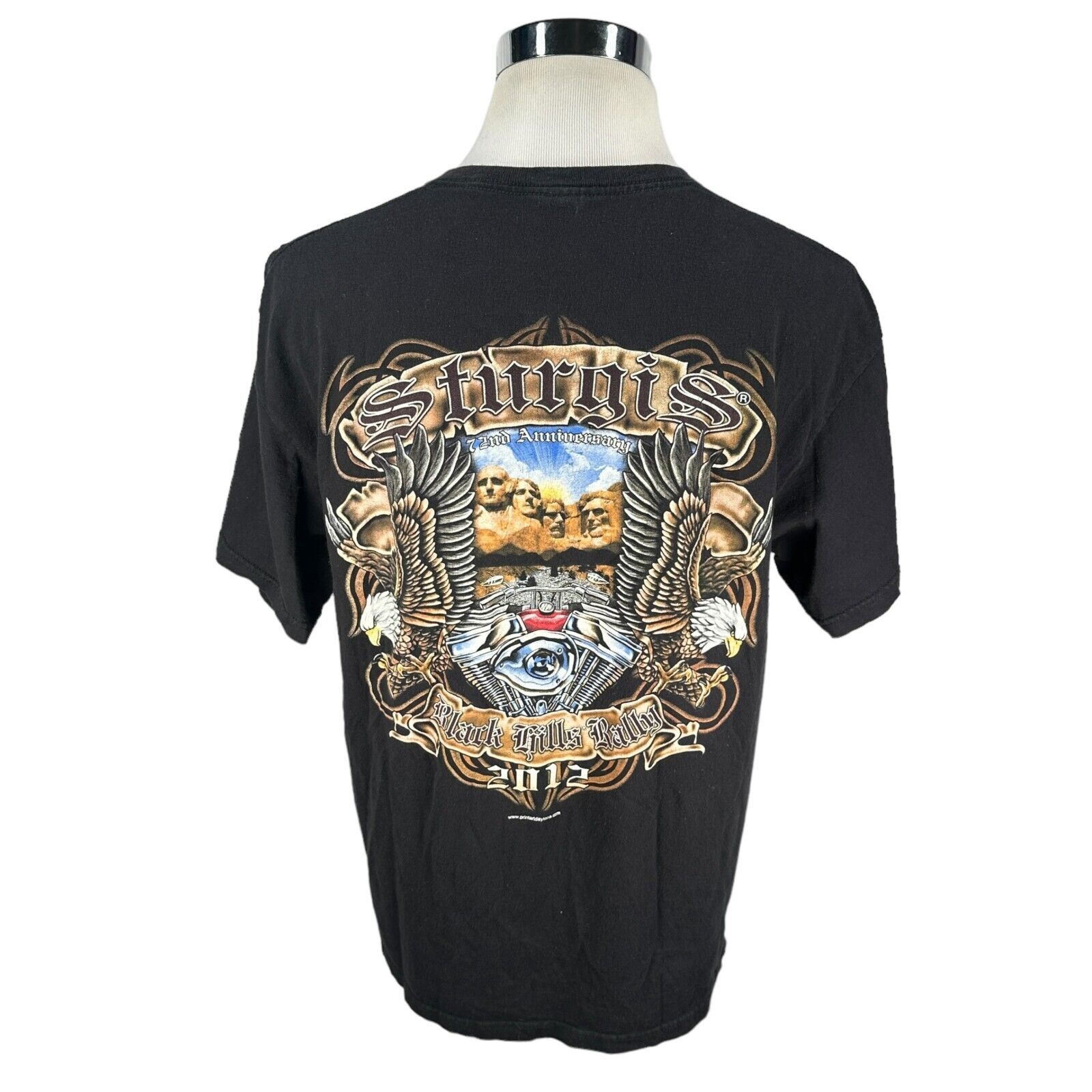 Delta Sturgis 2012 T-Shirt Men XL Black Cotton Hills Rally Biker Size US XL / EU 56 / 4 - 4 Thumbnail