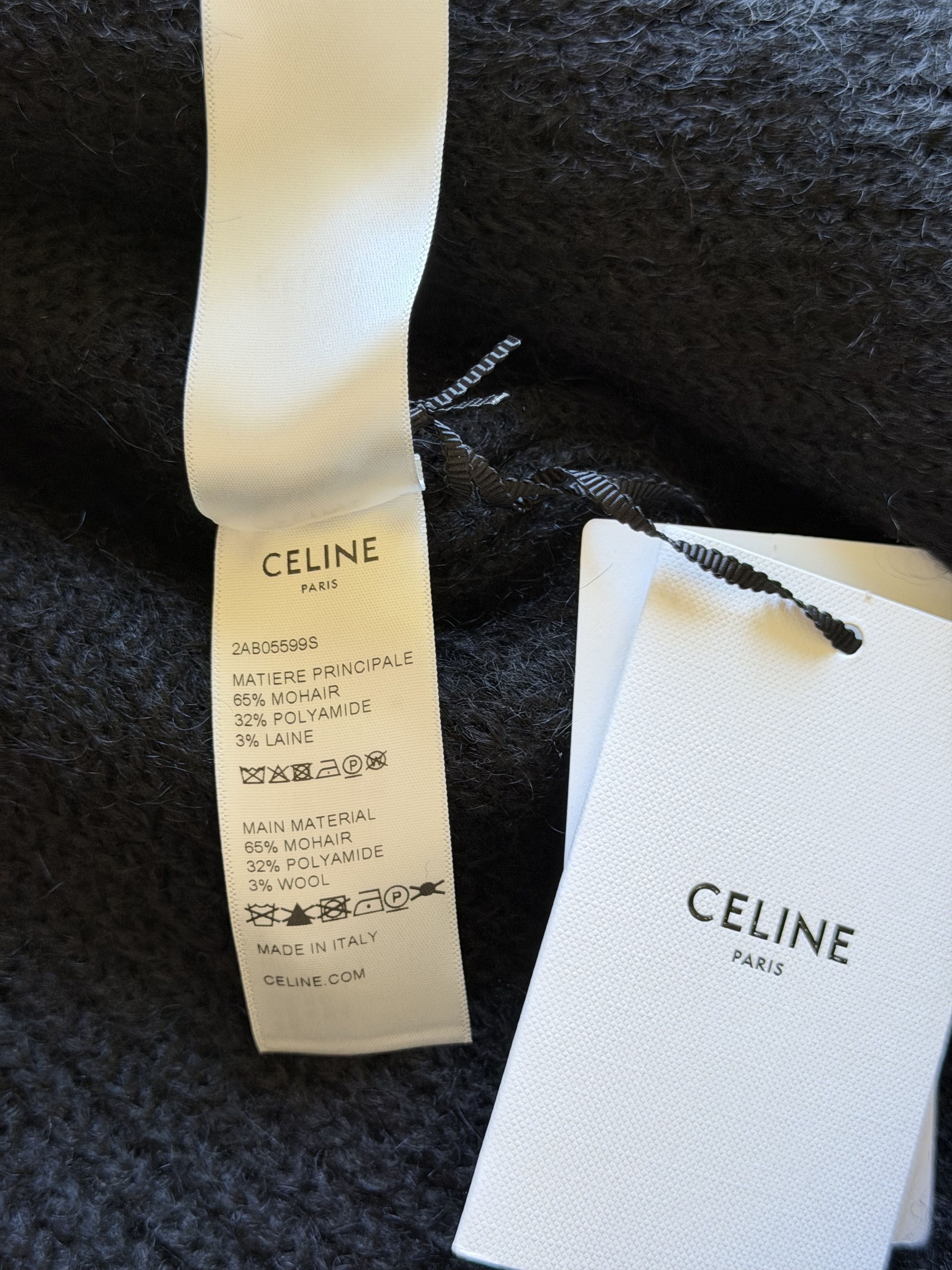 Celine Celine Boxy Flag Mohair Sweater in Black Size US L / EU 52-54 / 3 - 9 Thumbnail