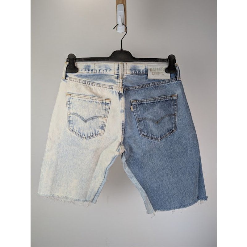 Gallery Dept. o1rshd1 Paneled Denim Shorts in Indigo Blue / Off White Size US 32 / EU 48 - 12 Thumbnail