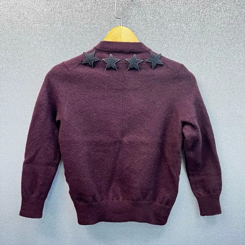 Givenchy Givenchy Burgundy Star Knit Top, Size L, 98 New, 68605 Size US L / EU 52-54 / 3 - 2 Thumbnail