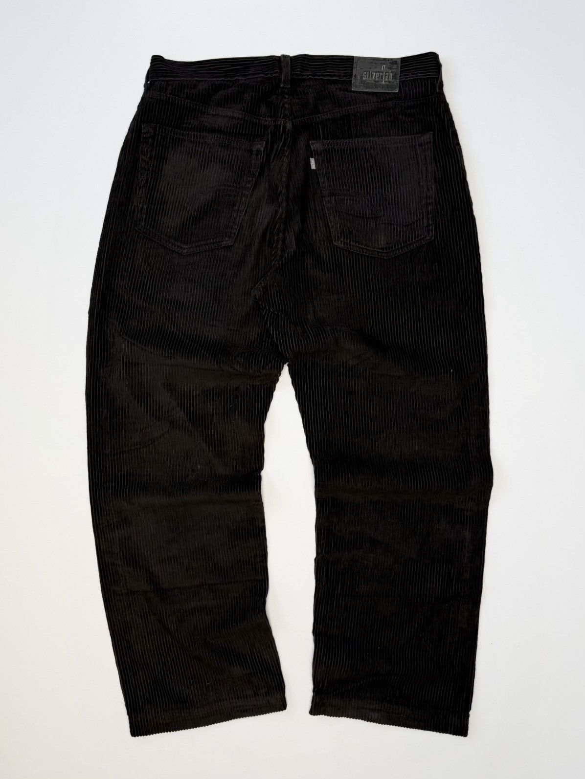 Levi's Vintage 90’s Levis Silvertab Straight Loose Black Corduroy Size US 34 / EU 50 - 2 Thumbnail