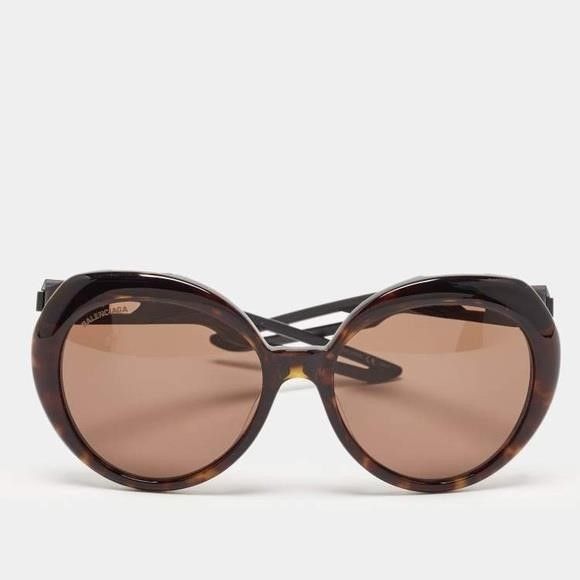 Balenciaga New Authentic Balenciaga Black/Brown BB0024S Oversized Sungl Size ONE SIZE - 1 Thumbnail
