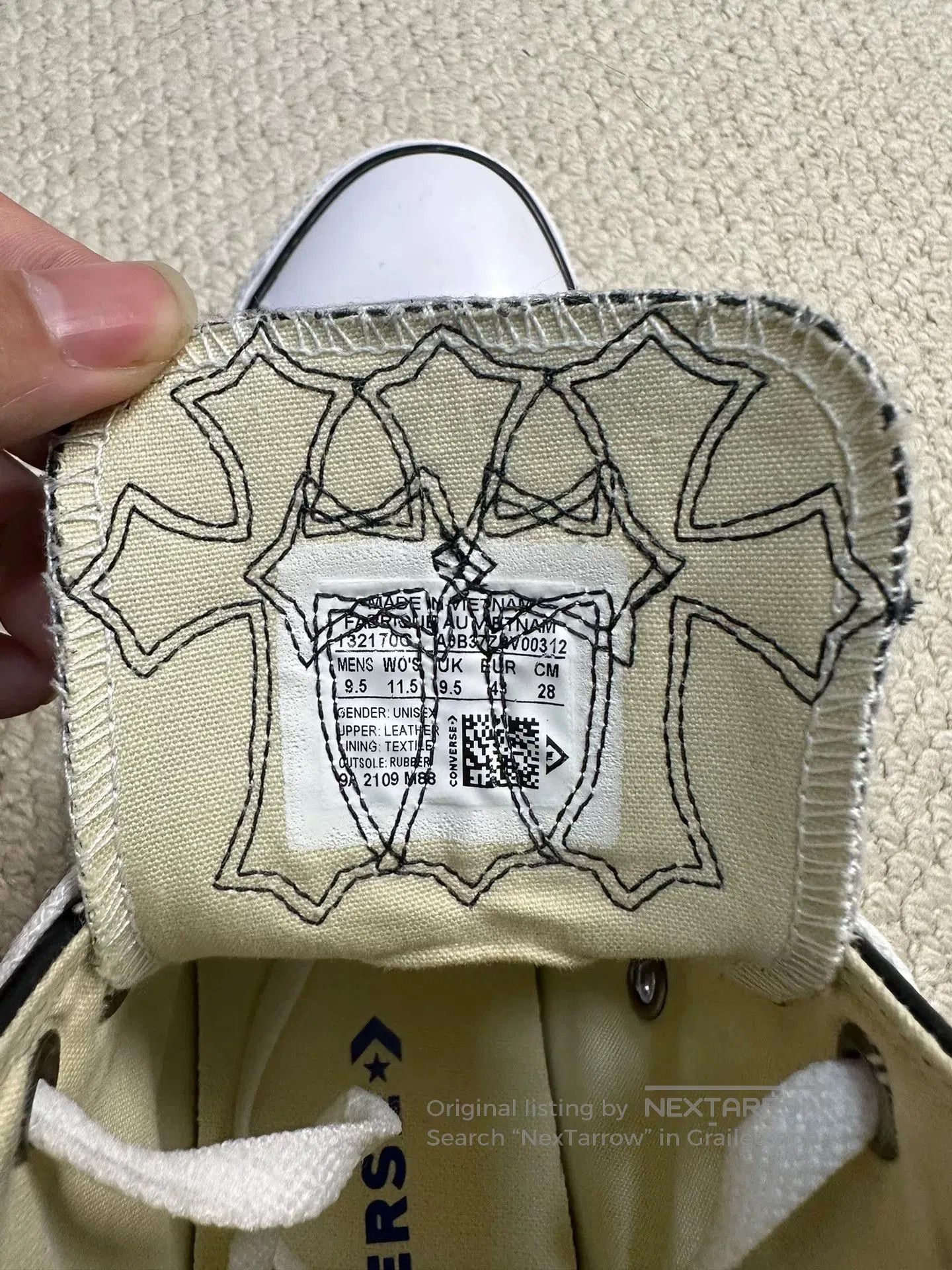 Chrome Hearts Chrome Hearts Converse Allstar Cross Leather. Size US 10 / EU 43 - 8 Thumbnail