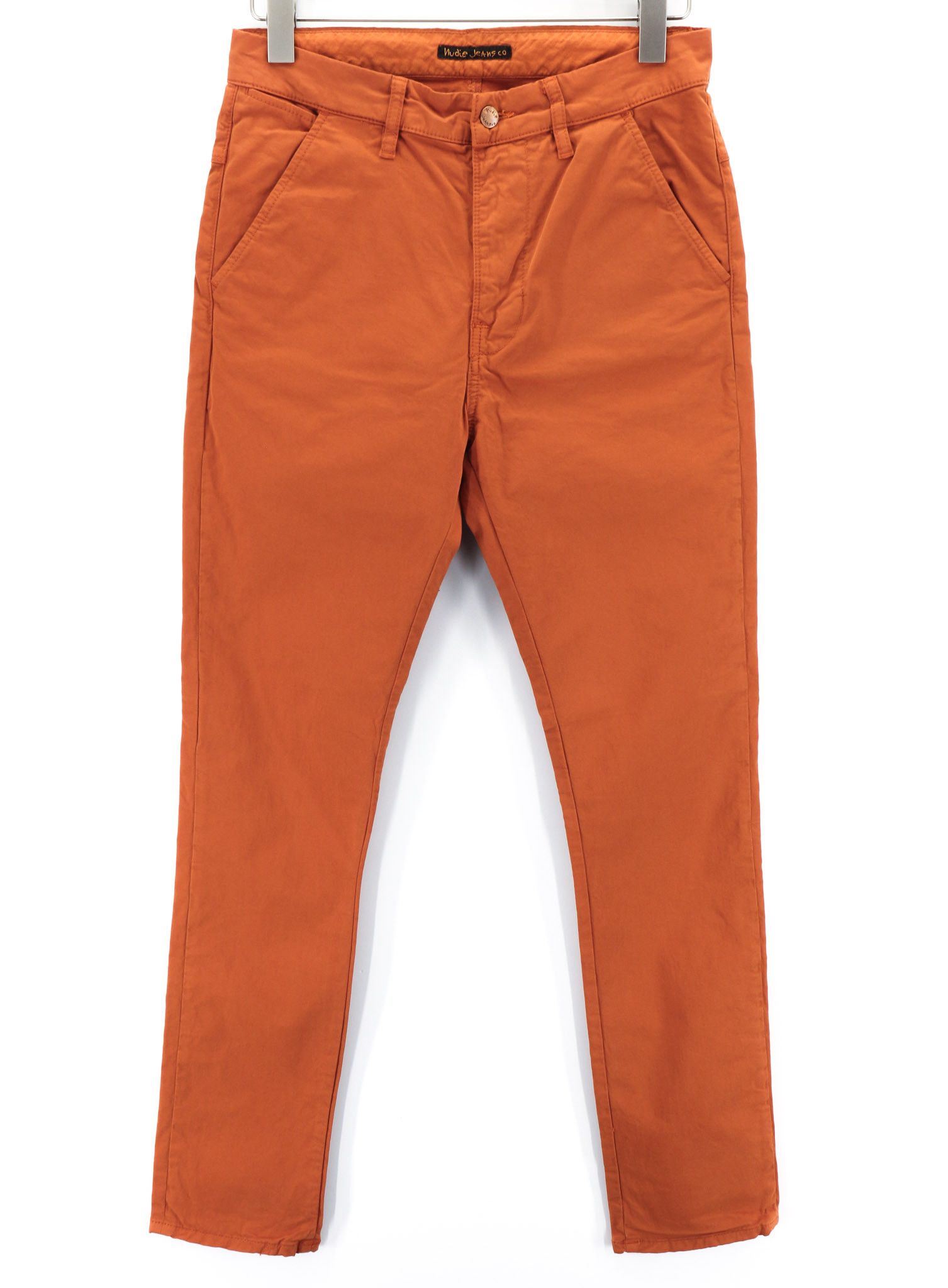 KHAKI W29/L32 Slim Fit Stretch Warm Orange Trousers 80595
