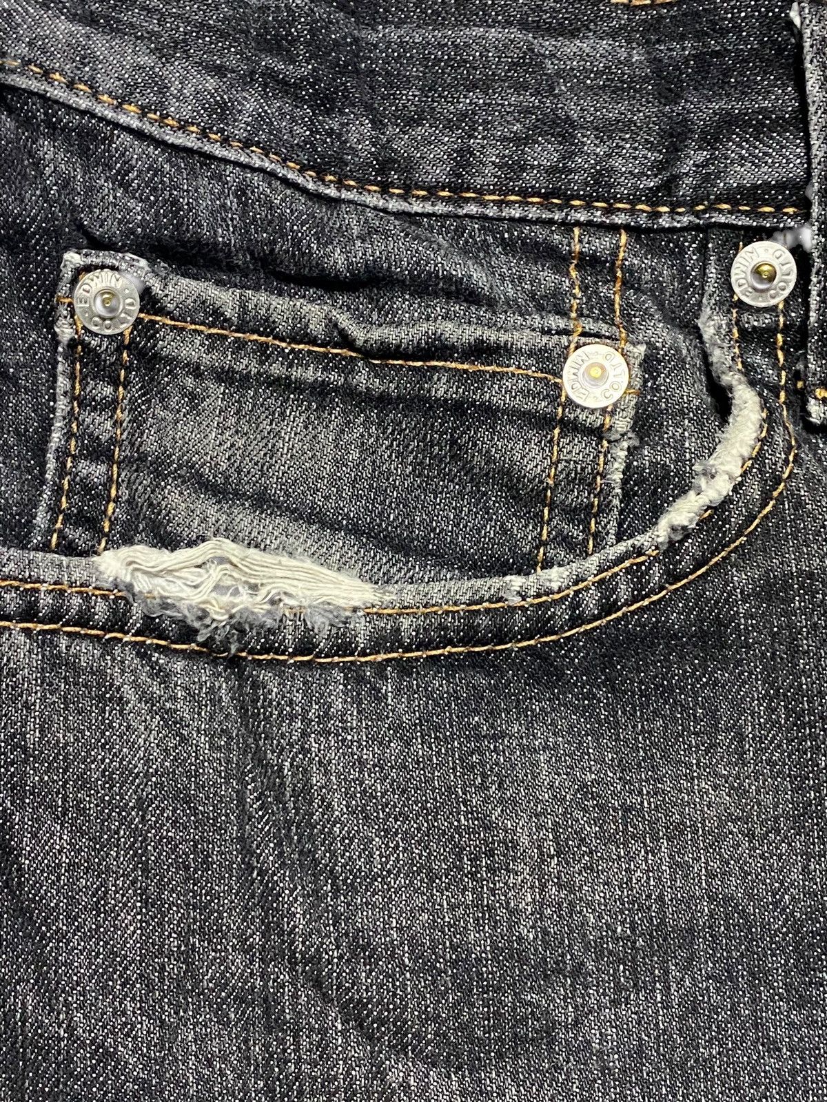 Edwin Vintage Edwin Japan Denim Tears Distressed Loose Slim Jeans Size US 32 / EU 48 - 9 Thumbnail