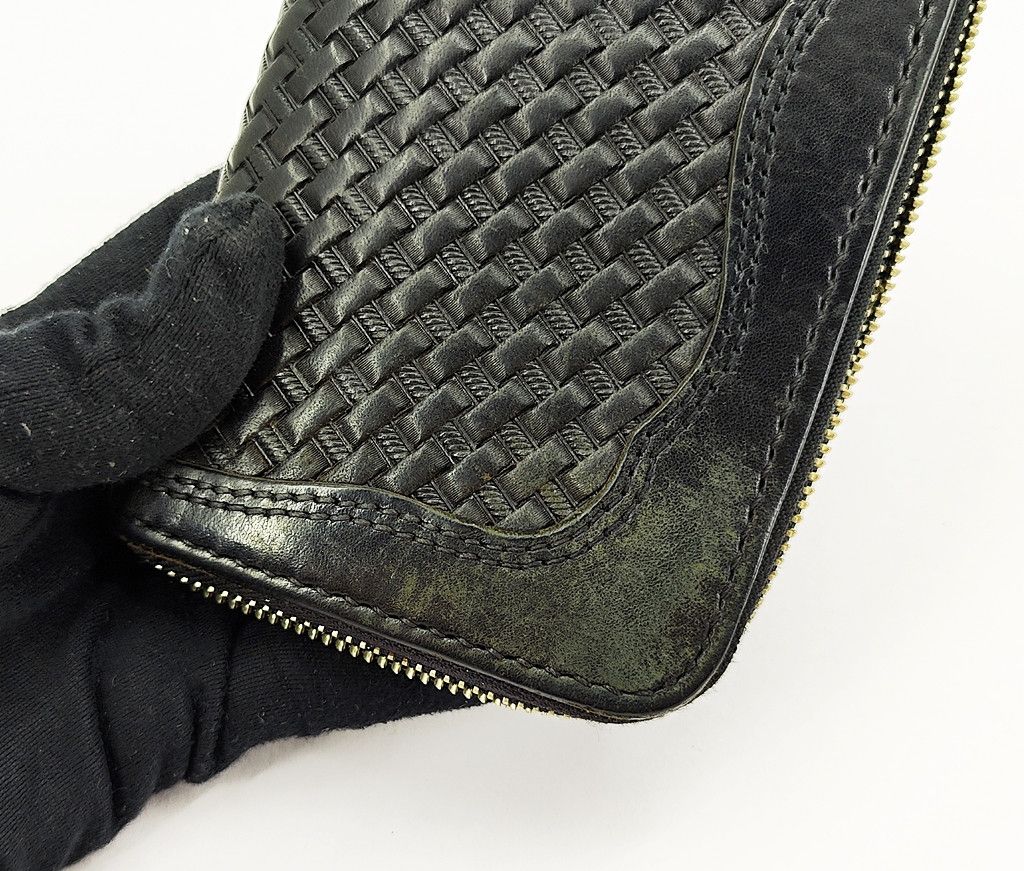Japanese Brand ONE STAR full leather texture zipper long wallet Size ONE SIZE - 7 Thumbnail