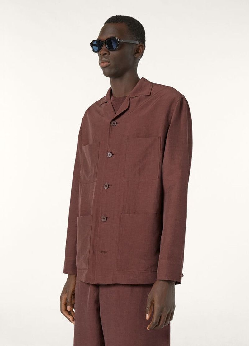 Loro Piana o1srvl11e0526 FAP2339 Joele Shirt Jacket in Burgundy Size US S / EU 44-46 / 1 - 4 Thumbnail