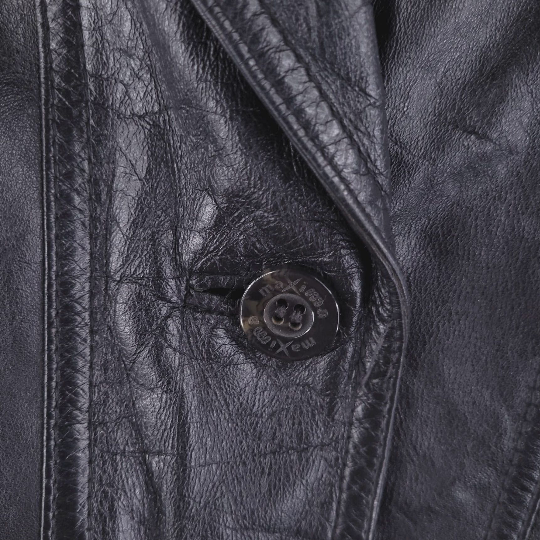 Vintage Wilsons Leather Jacket Womens Medium Black Maxima Real Genuine - Jacket - Women - M - Black - Solid - Basic Jacket Size M / US 6-8 / IT 42-44 - 3 Thumbnail