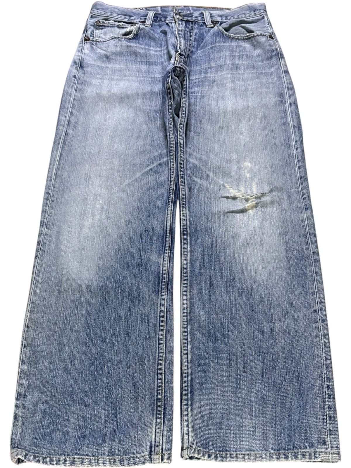 LVC × Levi's × Levi's Vintage Clothing Vintage 90s Levis 503 Faded Distressed Ripped Baggy Jeans Size US 31 - 1 Thumbnail