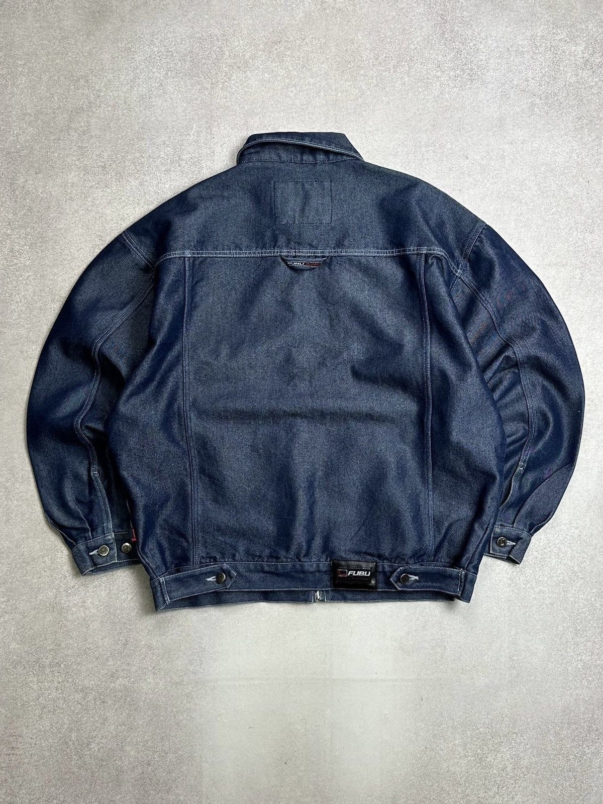 Fubu Vintage 90s Fubu JNCO Style Raw Denim Jacket XL Size US XL / EU 56 / 4 - 9 Thumbnail