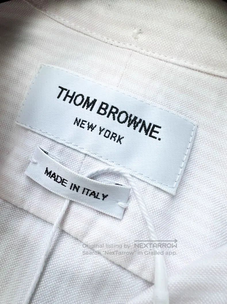 Thom Browne Thom Browne Pink and White Striped Long Sleeve Shirt Size US XXS / EU 40 - 5 Thumbnail
