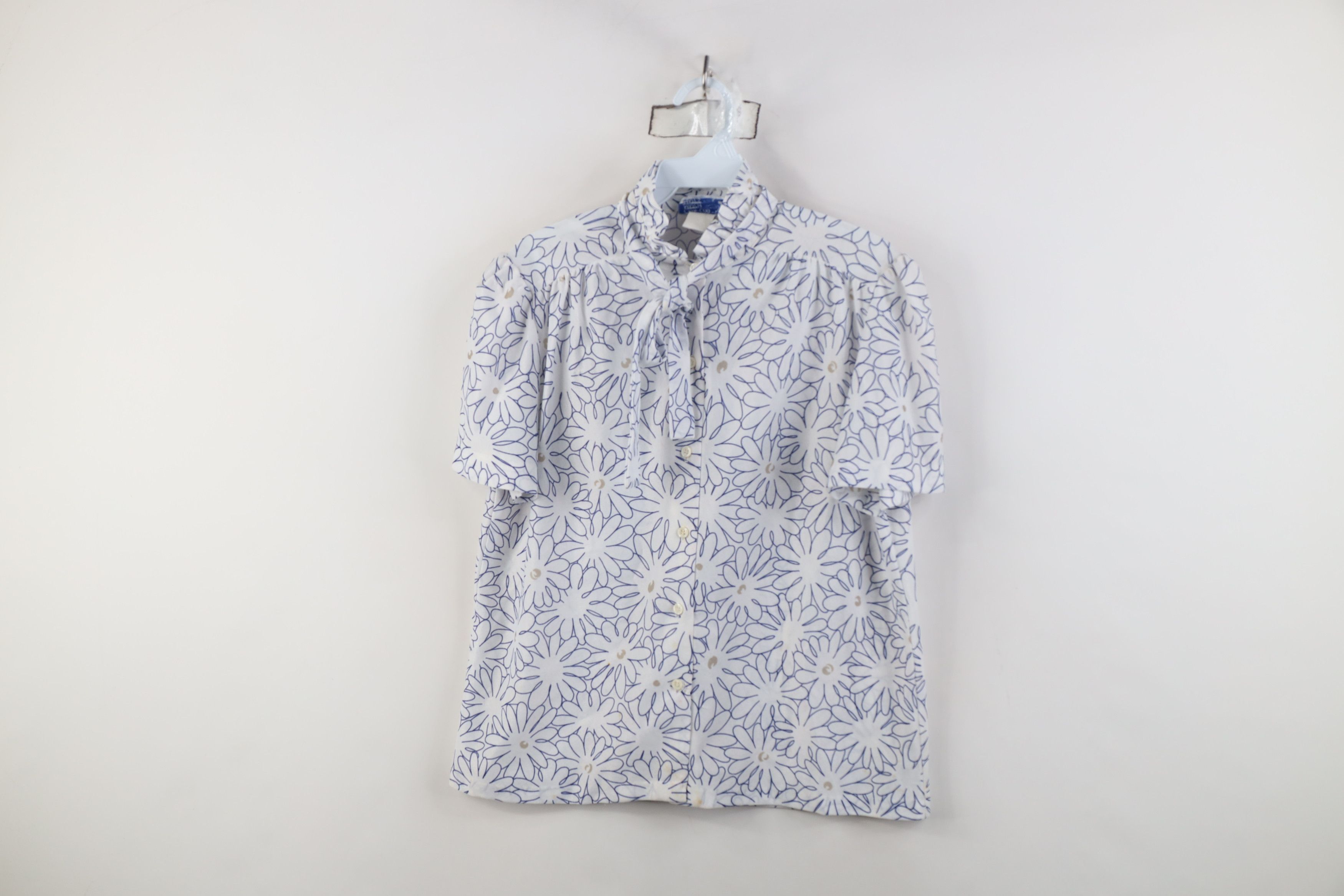 Vintage Vintage 70s Mid Century Modern MCM Knit Button Shirt USA Size L / US 10 / IT 46 - 1 Thumbnail