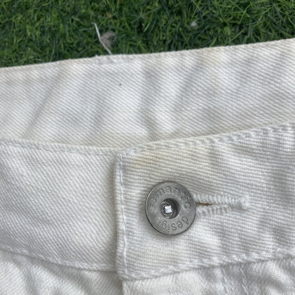 semanticdesign SEMANTIC DESIGN STUDDED WHITE BOOTCUT DENIM JEANS Size US 34 / EU 50 - 8 Thumbnail