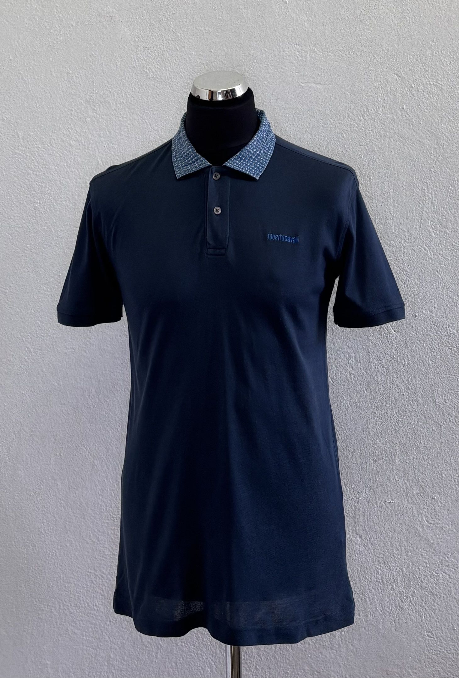 Roberto Cavalli Roberto Cavalli Navy Blue Polo Small Size US S / EU 44-46 / 1 - 1 Thumbnail