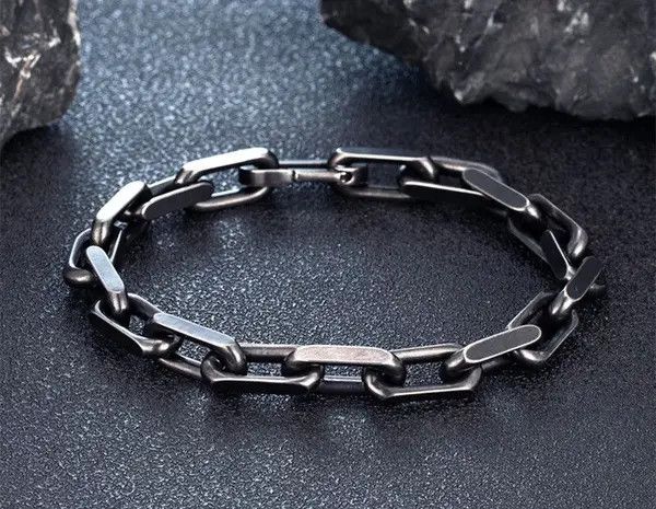 VIBE 21cm Vintage Black Bleach Chain Size ONE SIZE - 2 Thumbnail
