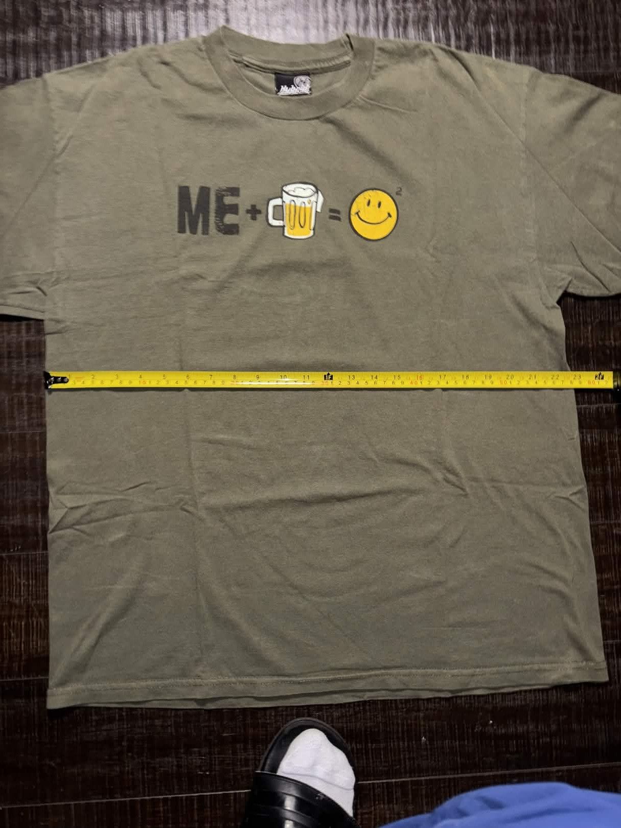 Vintage Y2K Me PLUS Beer Equals Happy Shirt Size US XL / EU 56 / 4 - 6 Thumbnail