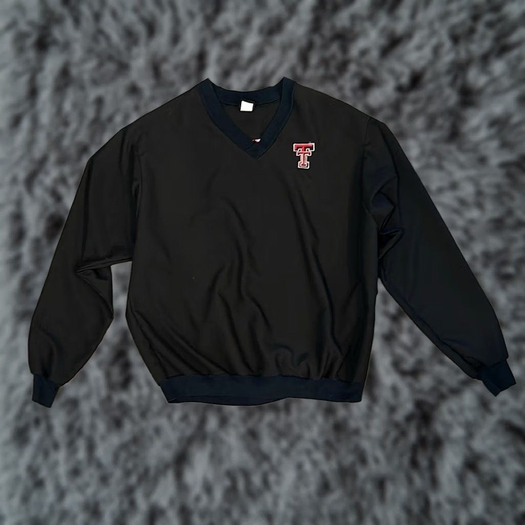 X-LARGE VINTAGE Datrek Texas Tech Red Raiders Pullover Sweatshirt - Black, Large, Men Size US L / EU 52-54 / 3 - 1 Thumbnail
