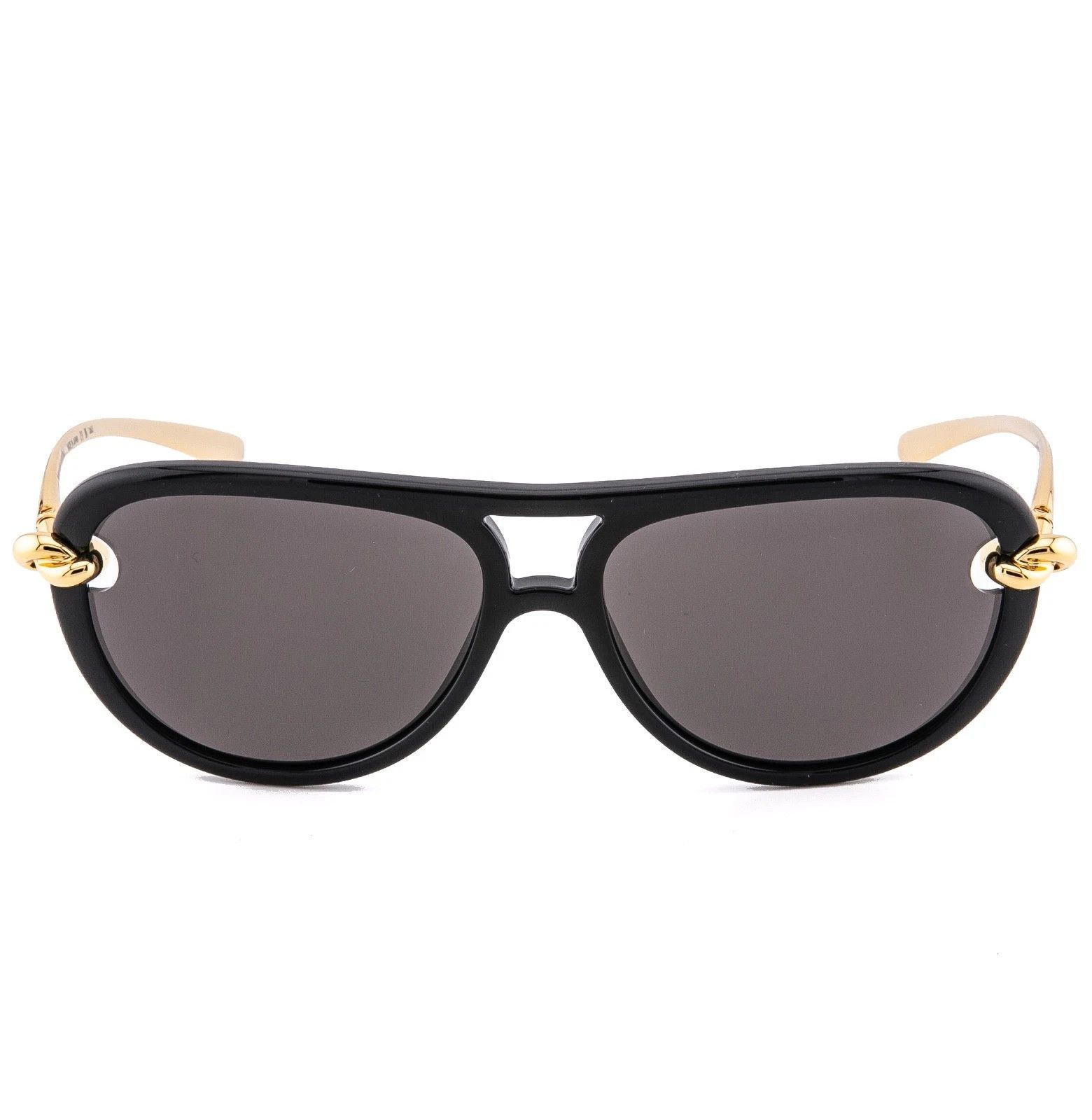 Bottega Veneta BOTTEGA VENETA 1418 KNOT Pilot BV1418S Gold Black Metal 005 Size ONE SIZE - 5 Thumbnail