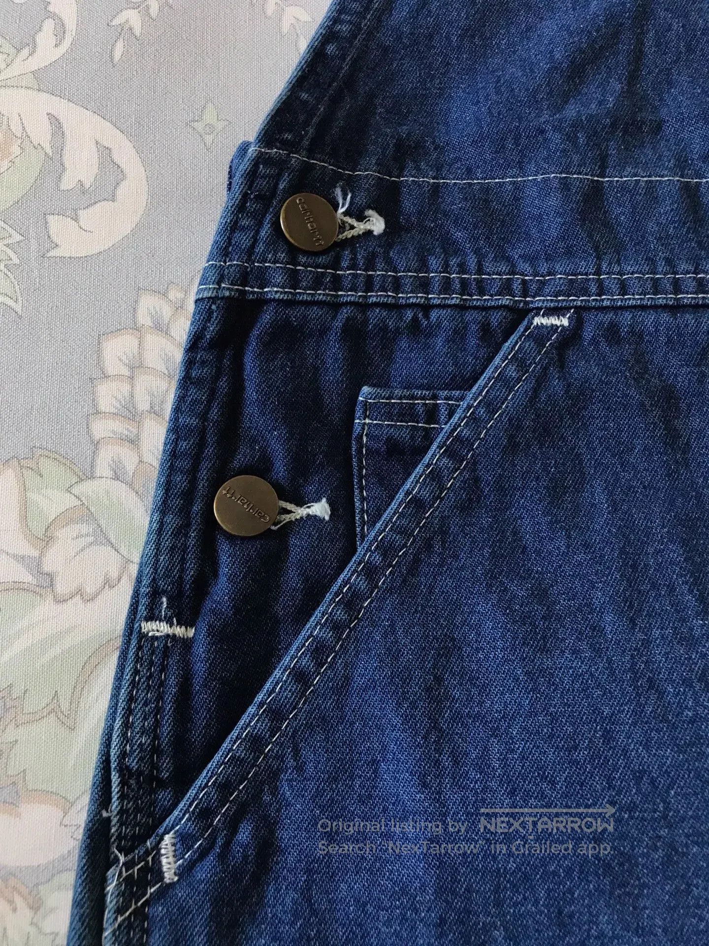 Carhartt Carhartt R07 W38L30 Washed Denim Overalls. Size US 38 / EU 54 - 6 Thumbnail