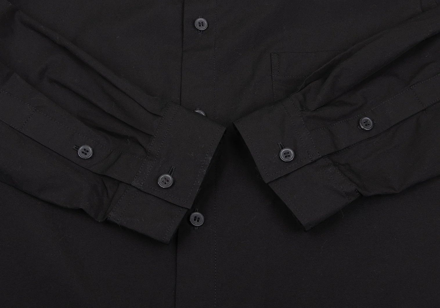 Yohji Yamamoto Yohji Yamamoto Asymmetrical Collar Shirt Black Size US M / EU 48-50 / 2 - 10 Thumbnail