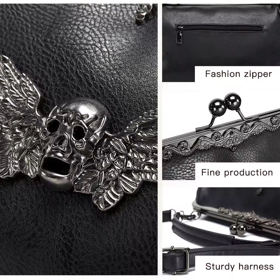 Other Y2K Skull Rivet Tote Bag – Premium Punk Crossbody Size ONE SIZE - 4 Thumbnail