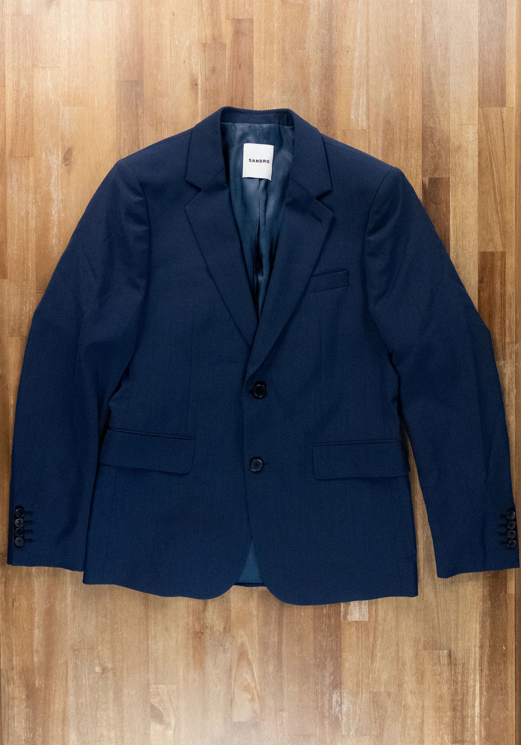 Sandro SANDRO Paris blue wool classic fit suit jacket 50 Large Size 40R - 2 Thumbnail