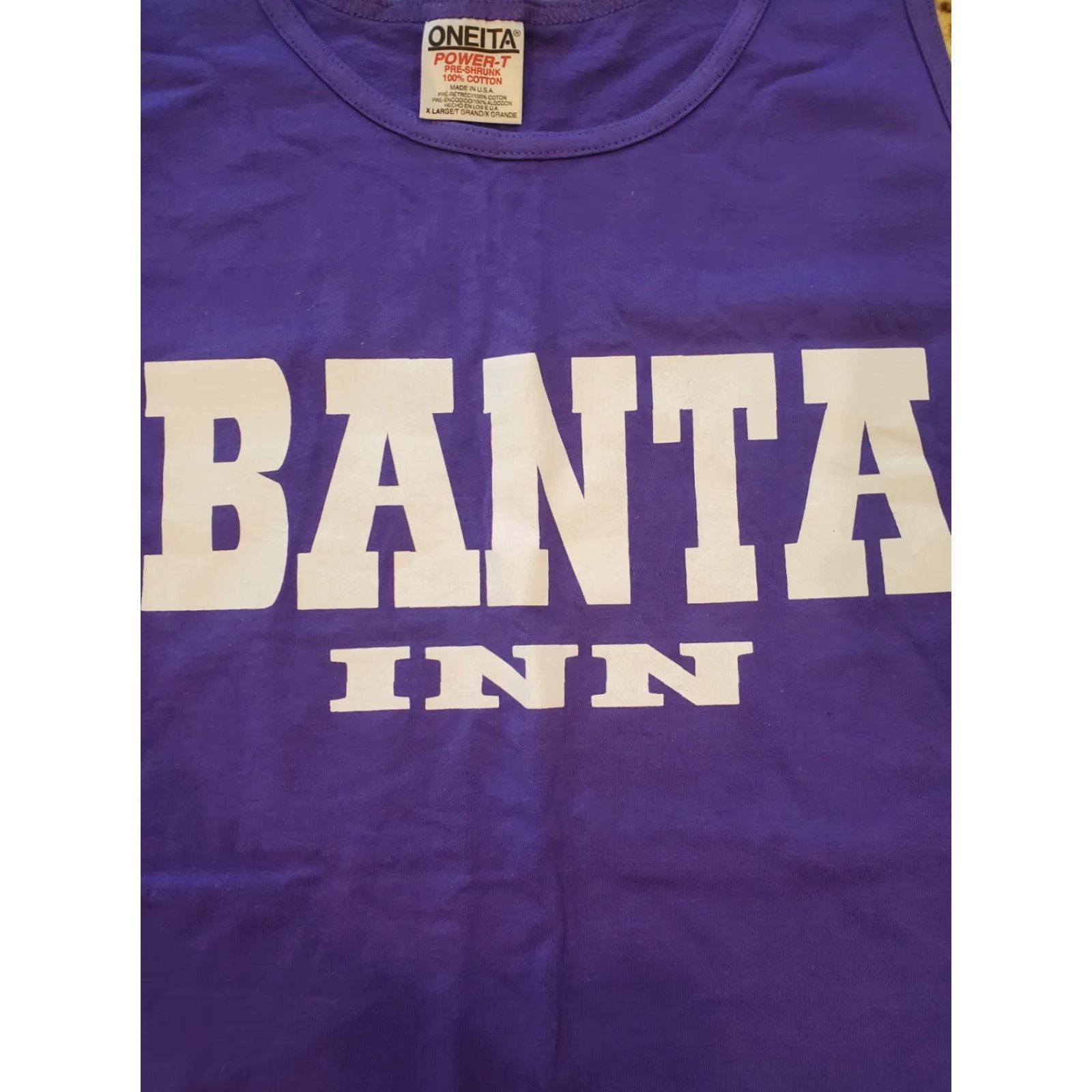 Vintage VINTAGE Oneita Banta Inn Tank Top Sleeveless Shirt XL Purple 90s Mens Size US XL / EU 56 / 4 - 2 Thumbnail