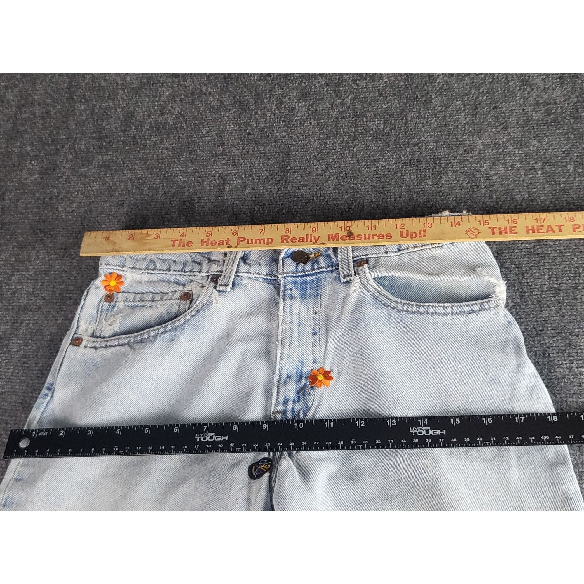Levi's Vintage Levis 550 Blank Tab Jeans Women Sz 31X32 Floral Deni Size 31" - 4 Thumbnail