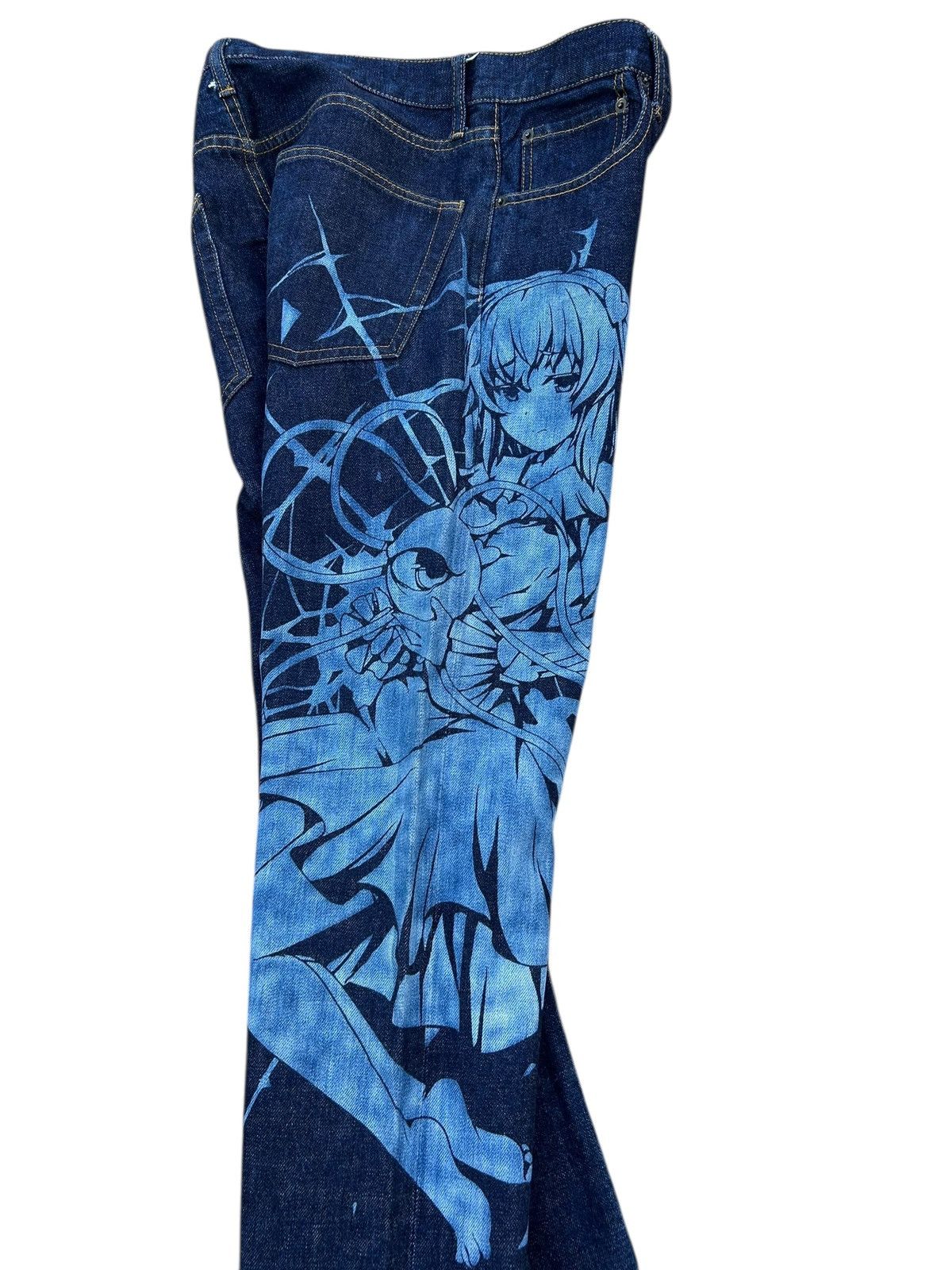 Kapital Japanese Anime character Denim Jeans Size US 34 / EU 50 - 4 Thumbnail