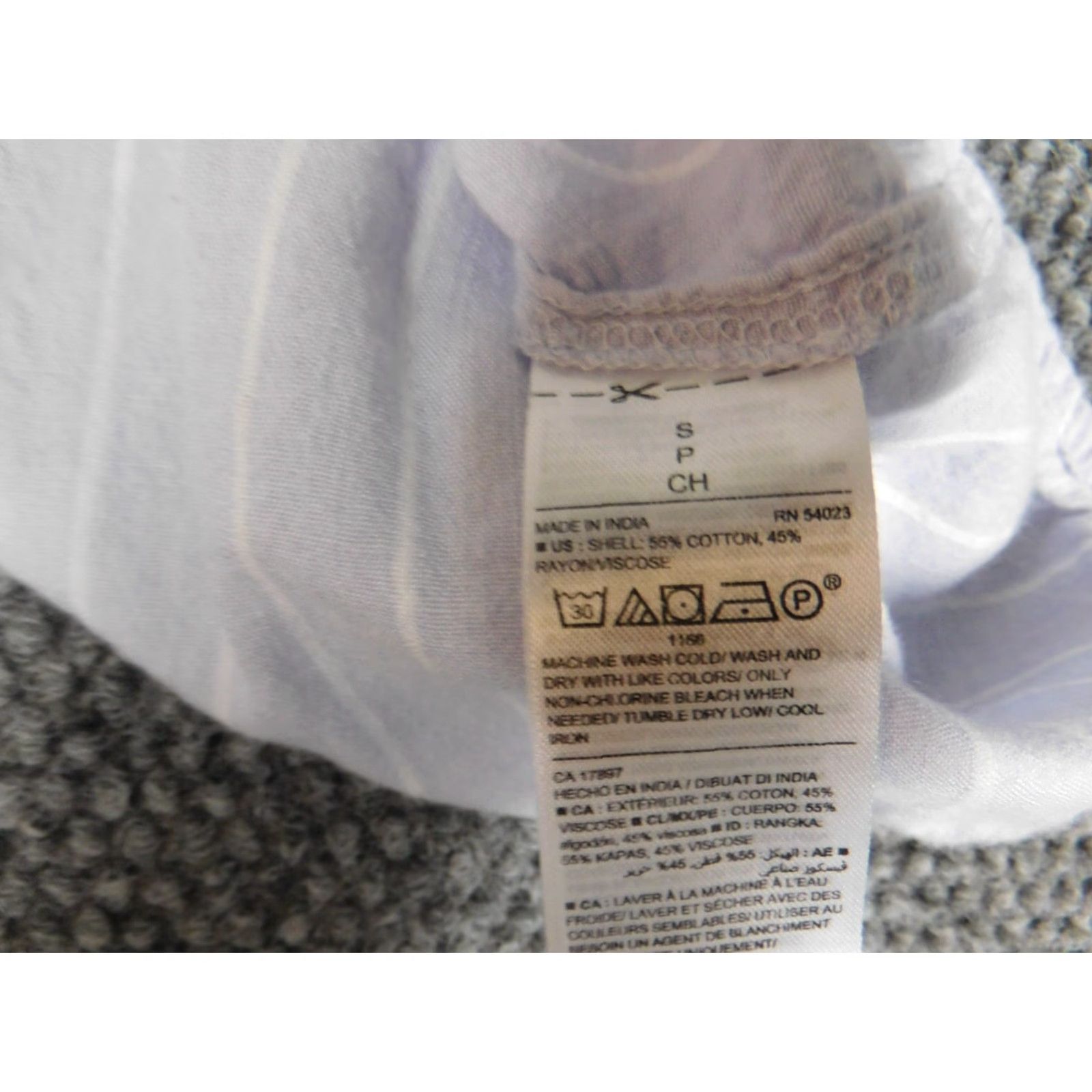 Old Navy Old Navy Womens Blouse S Purple Striped Pullover Collared Shirt (Casual) Cotton Viscoe Sheer Button" Size S / US 4 / IT 40 - 6 Thumbnail