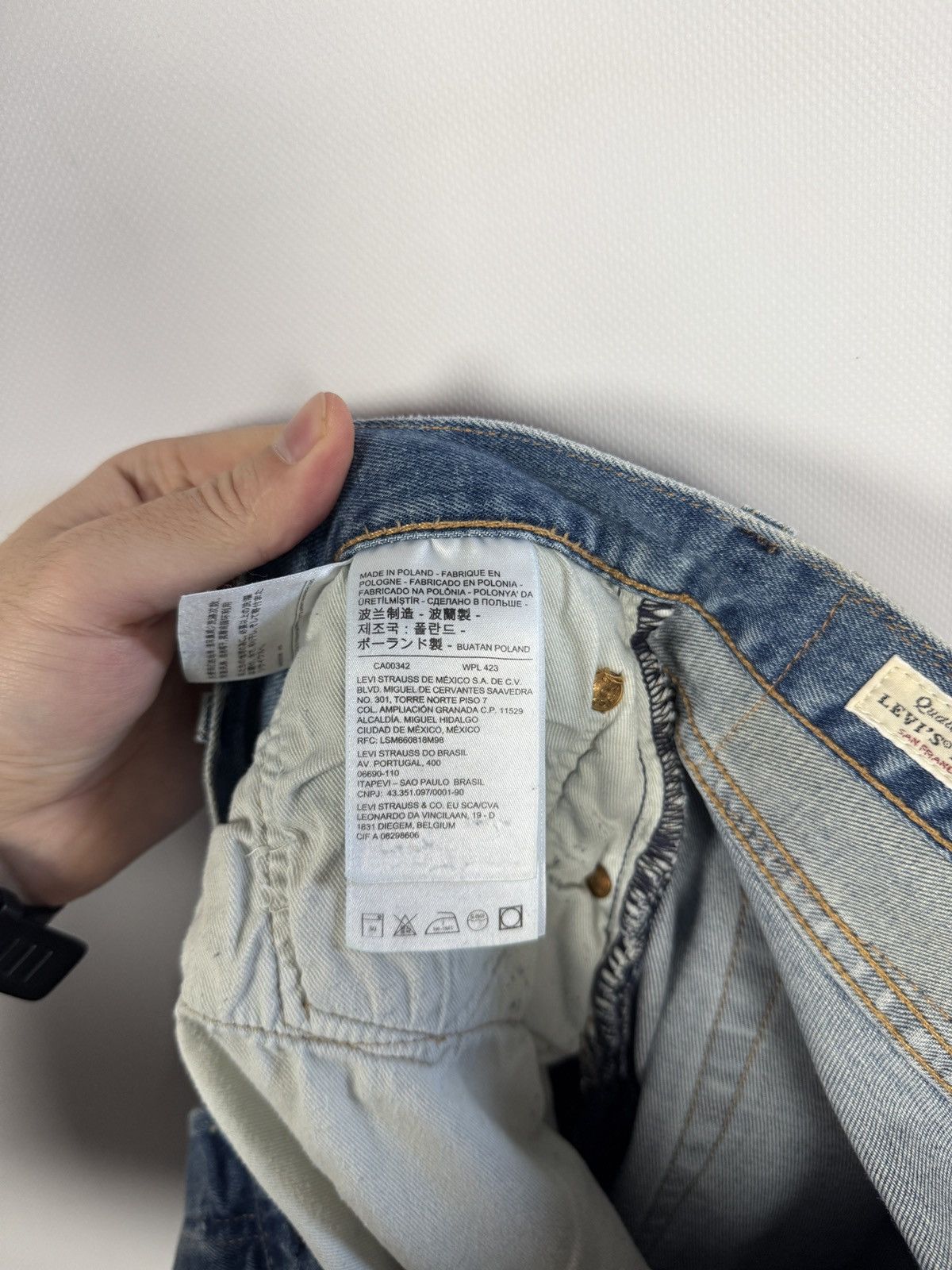 Levi's Levi’s Premium 501 Slim Fit Jeans Light Blue Denim W40 L32 Size US 40 / EU 56 - 9 Thumbnail