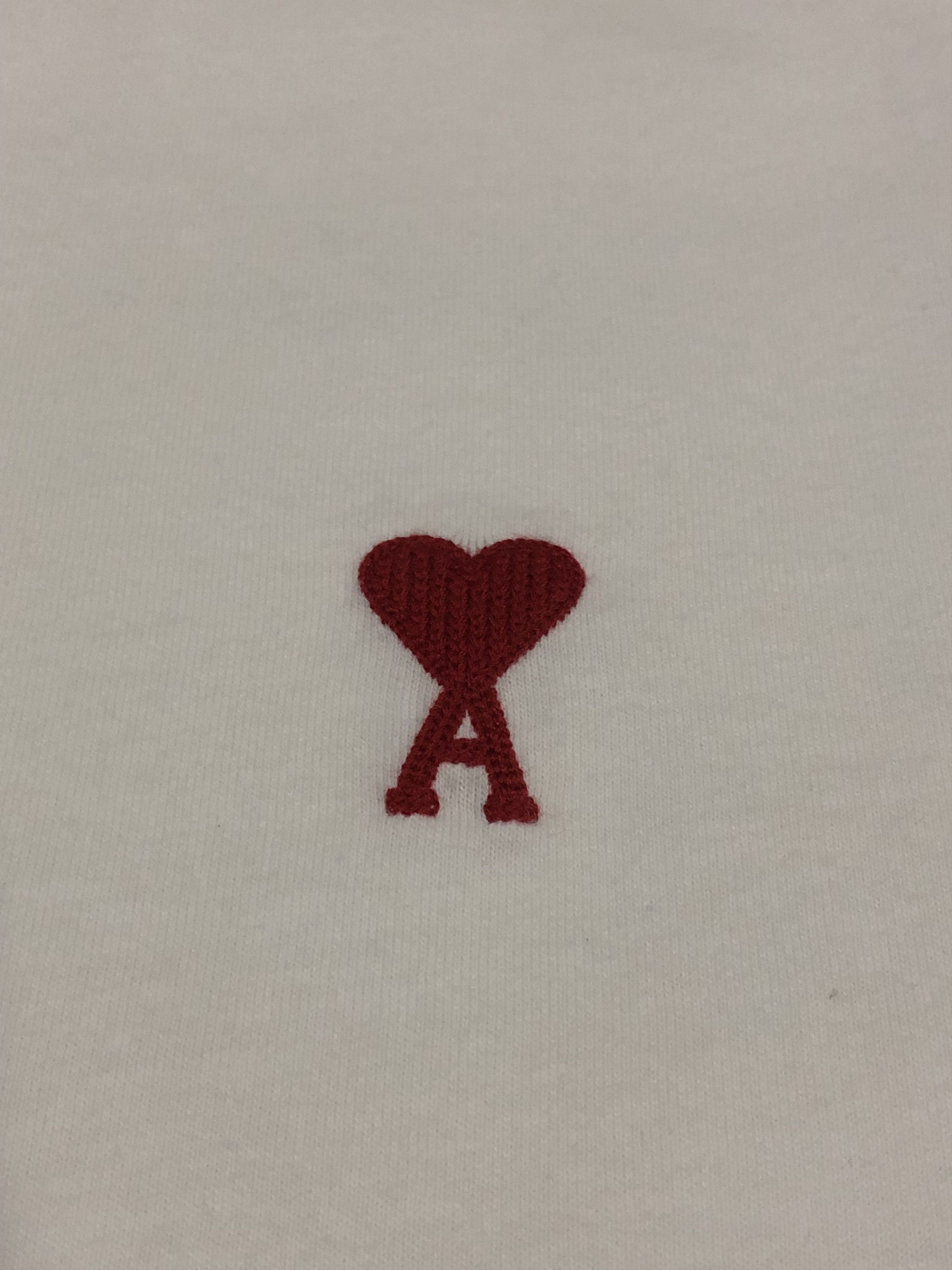 AMI AMI Alexandre Mattiussi White Tee - Red Heart Logo (Size L) Size US L / EU 52-54 / 3 - 4 Thumbnail