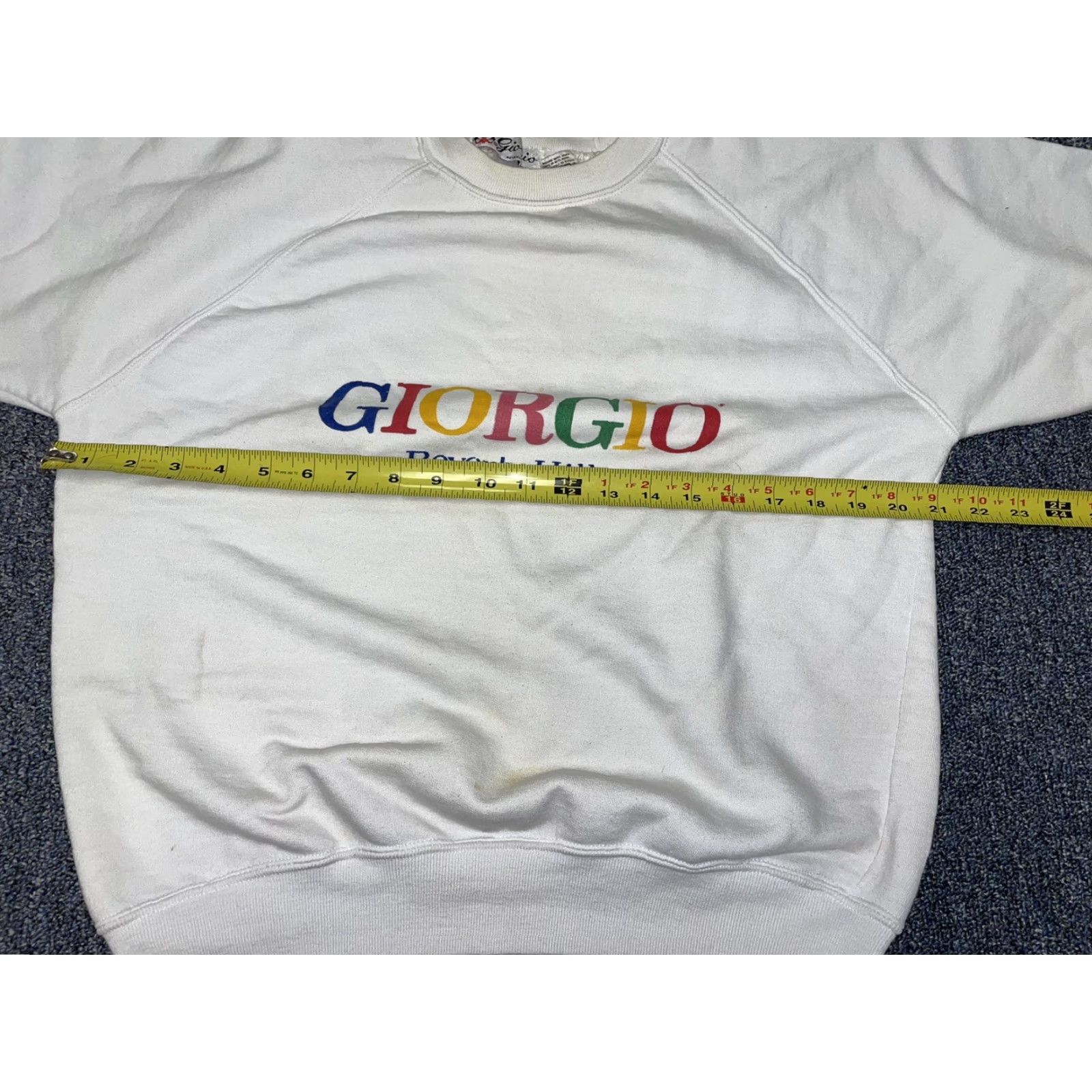 Vintage Giorgio Beverly Hills Crewneck Raglan Sweatshirt Vintage 80s White M Mens Size US M / EU 48-50 / 2 - 2 Thumbnail