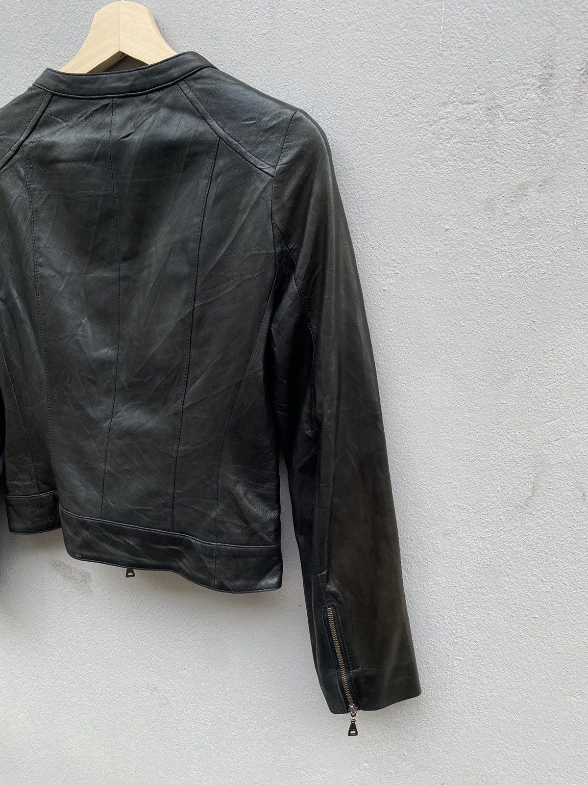 Yohji Yamamoto INÉD by Yohji Yamamoto Biker Leather Sheep Skin Jacket Size L / US 10 / IT 46 - 11 Thumbnail