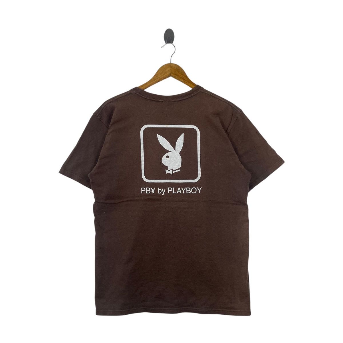 Playboy × Vintage Vintage PLAYBOY Brown Faded Tshirt Size US L / EU 52-54 / 3 - 4 Thumbnail