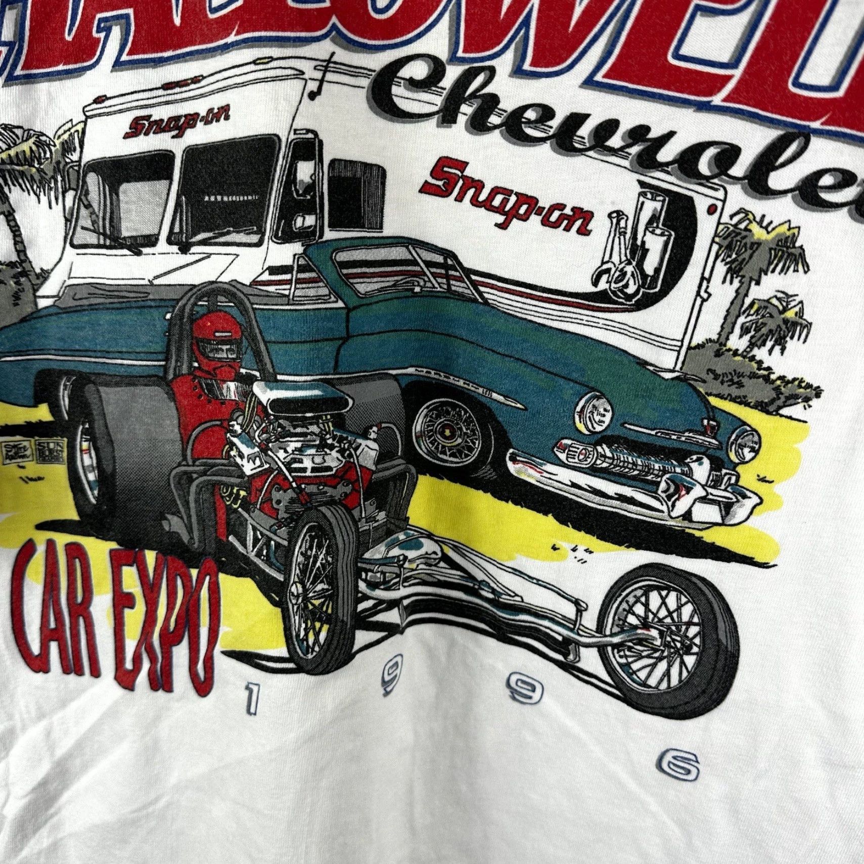 Vintage VINTAGE Chevrolet T-shirt XL 1996 Car Expo Snap-on Mens/Womens? Size US XL / EU 56 / 4 - 2 Thumbnail