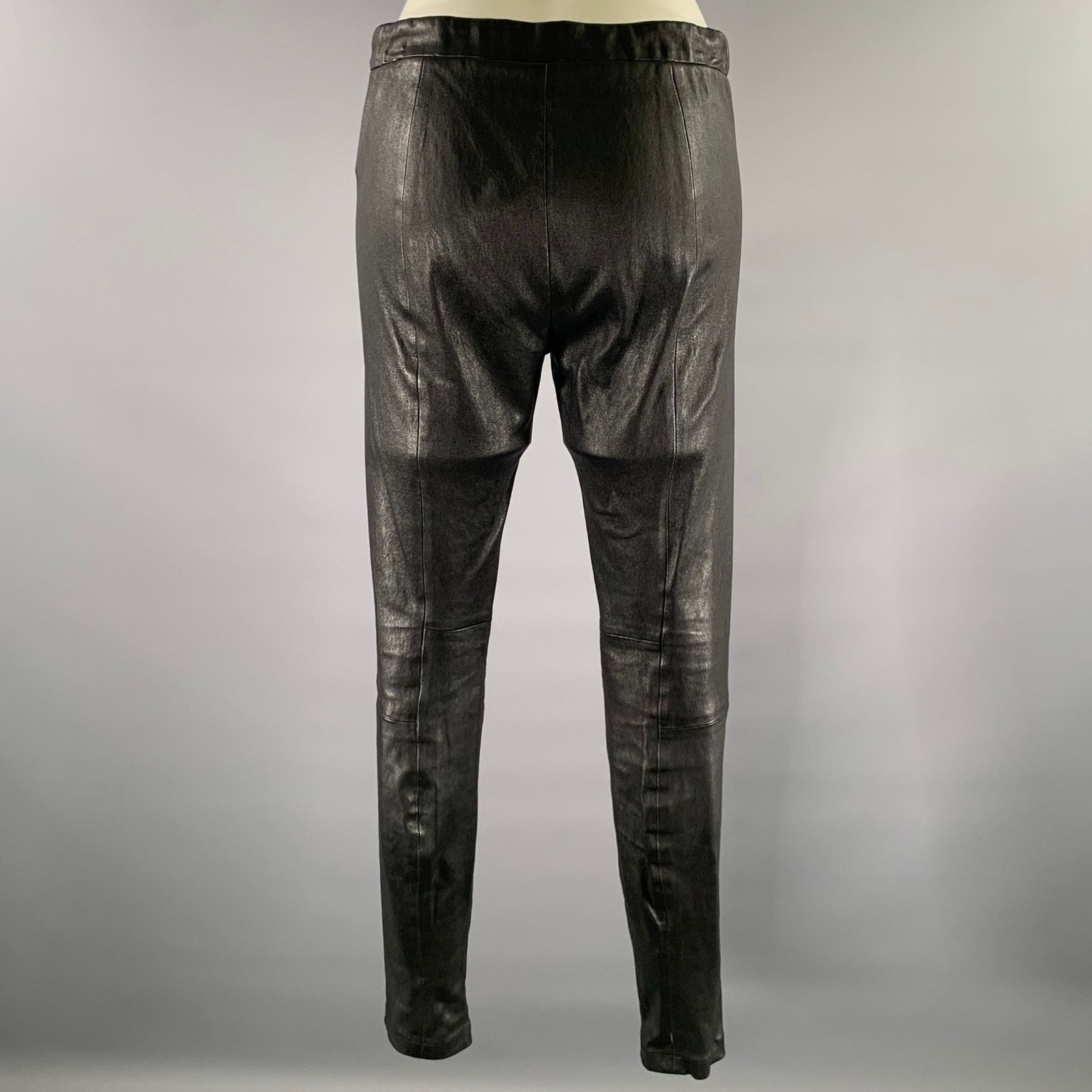 Vince VINCE Size M Black Leather Leggings Size US 30 / EU 46 - 3 Thumbnail