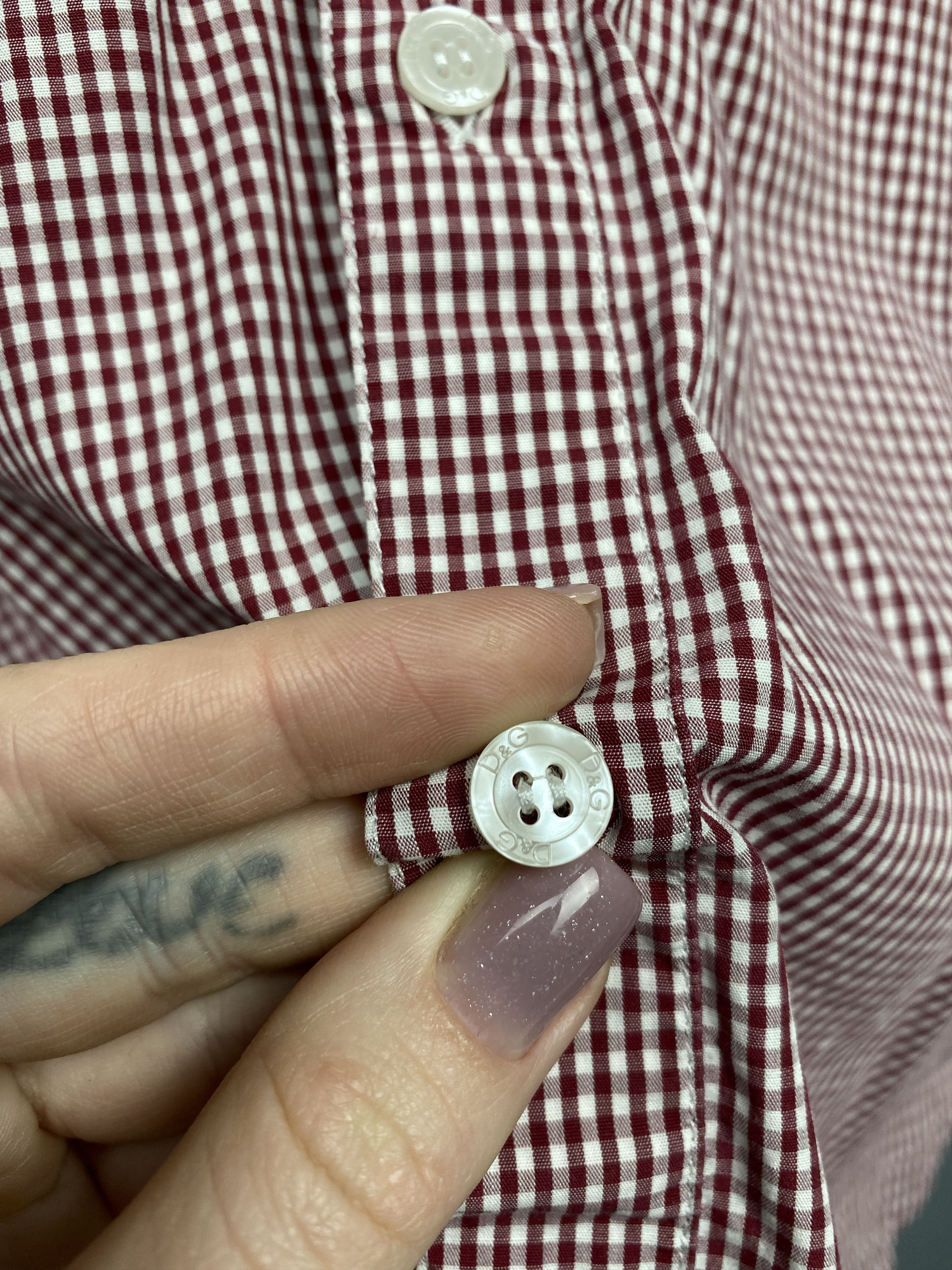 Dolce & Gabbana × Vintage Dolce & Gabbana Mens Long Sleeve Check Shirt Size US L / EU 52-54 / 3 - 6 Thumbnail