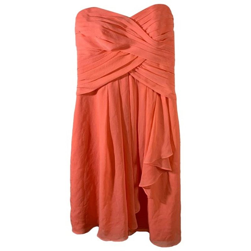 Other David's Bridal Womens Dress Coral Strapless Size XS / US 0-2 / IT 36-38 - 1 Thumbnail