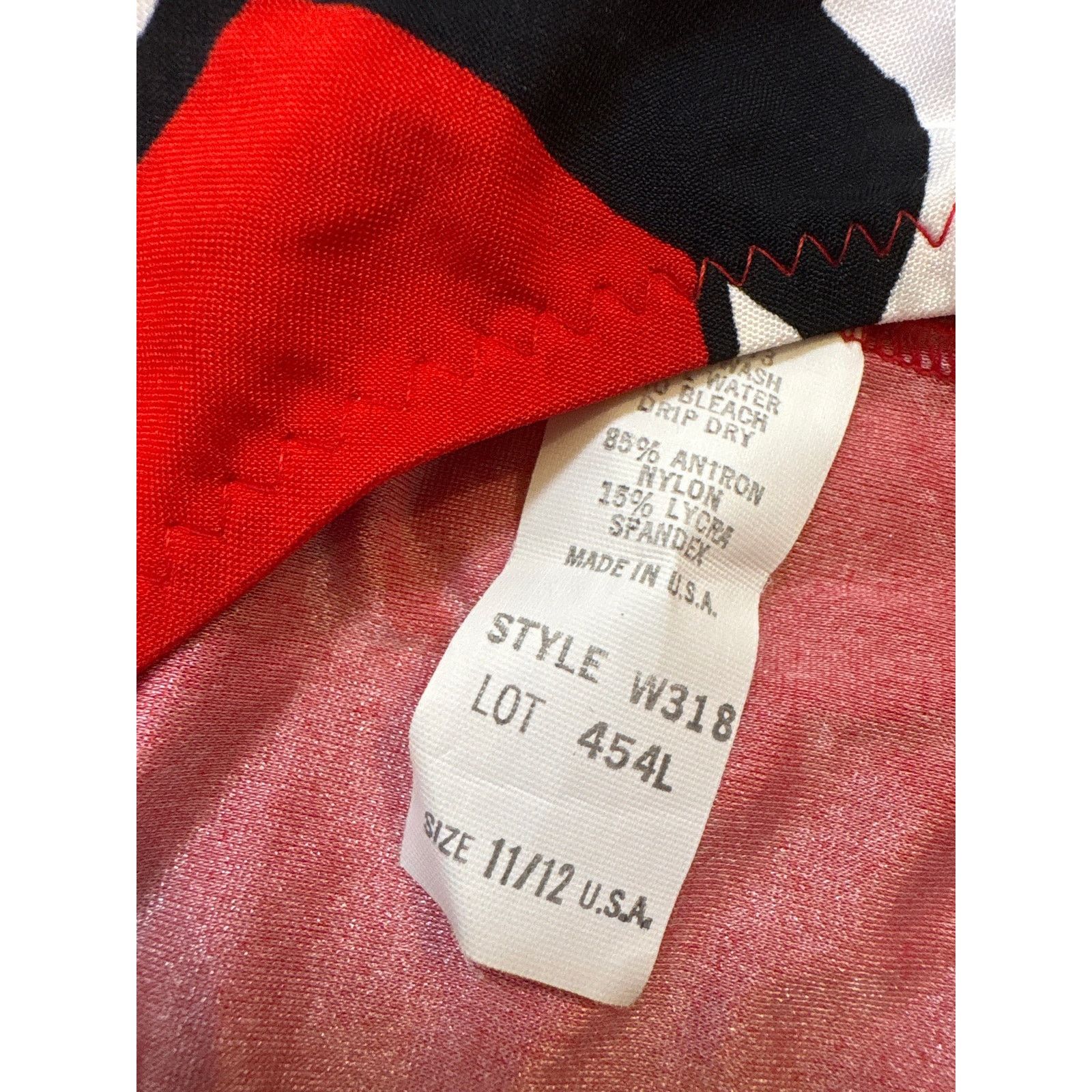 Disney VTG 80s Mickey Mouse red One Piece swim suit juniors 11/12 Size ONE SIZE - 2 Thumbnail