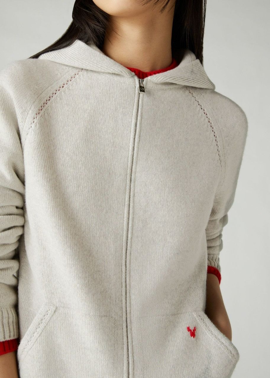 Loro Piana o1srvl11e0524 Hoodie in Silver Size S / US 4 / IT 40 - 4 Thumbnail