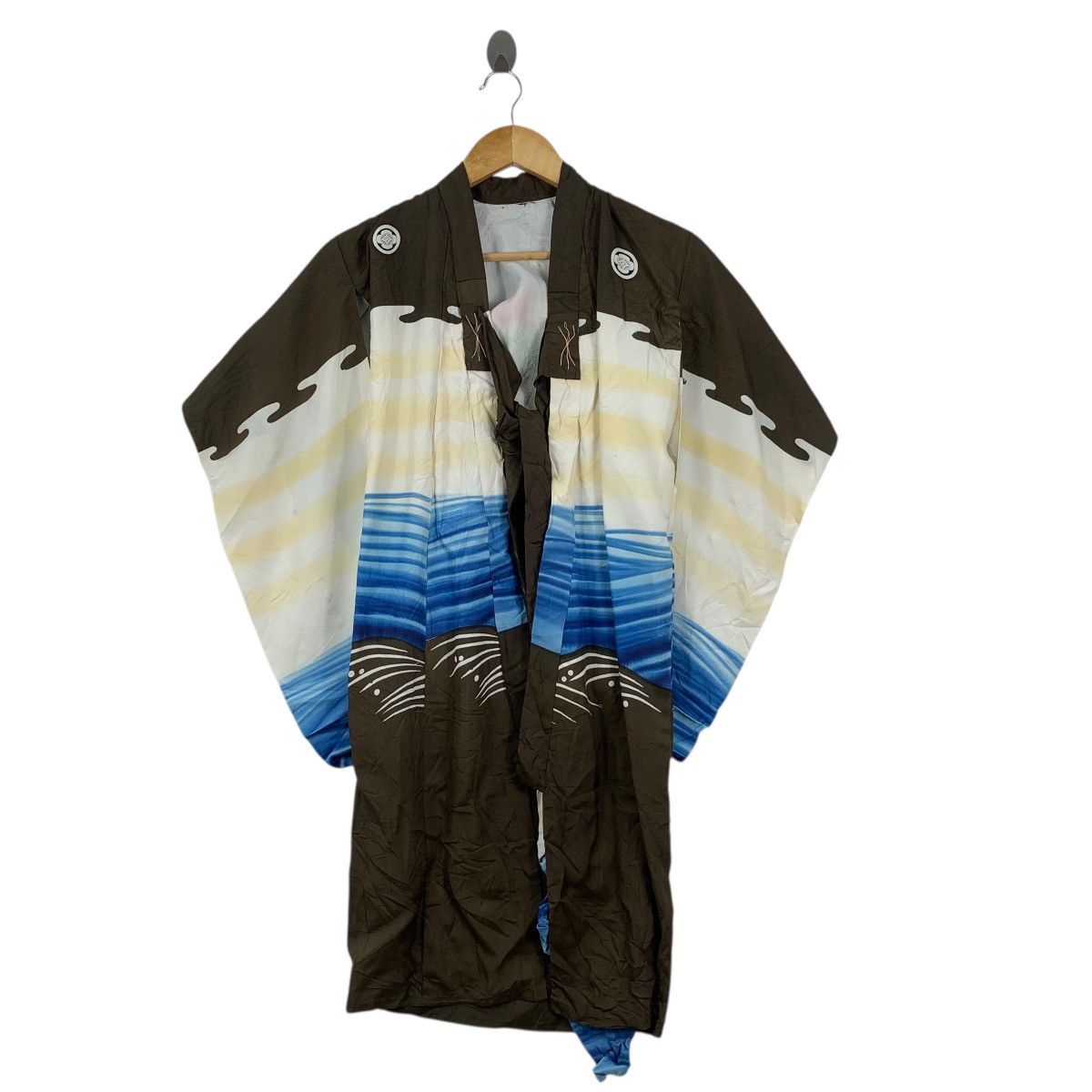 Vintage Vintage 70s KIMONO OCEAN JAPAN Traditional AOP Robe Coat Size S / US 4 / IT 40 - 1 Thumbnail