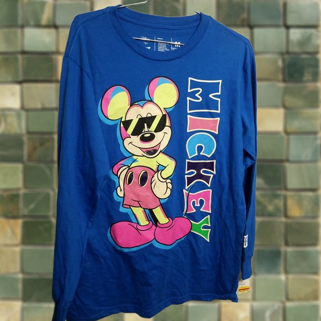 Disney VINTAGE Disney Collection Neff T-Shirt Mens Medium Blue Mickey Mouse Long Sleeve Crew Size US M / EU 48-50 / 2 - 1 Thumbnail