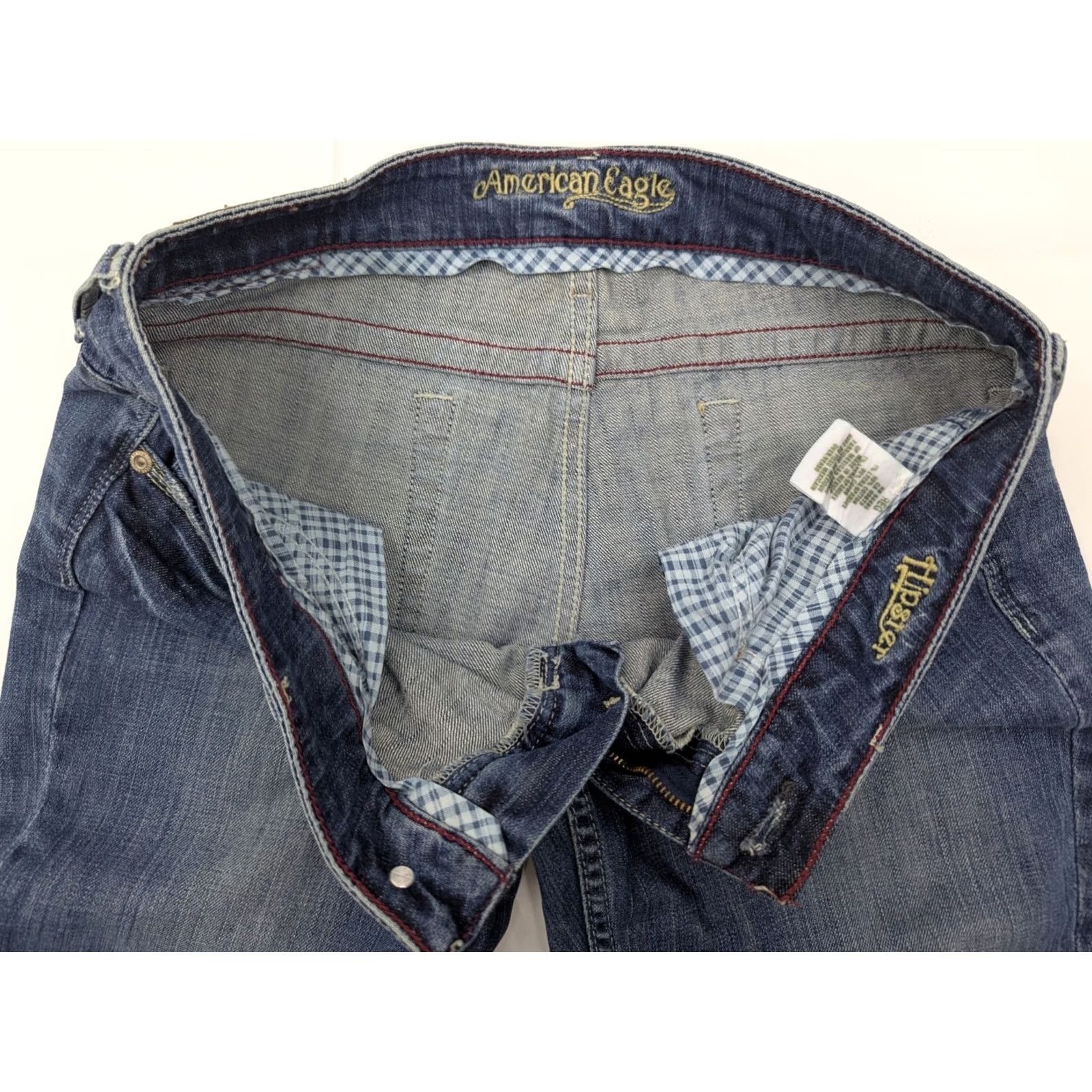 American Eagle Outfitters American Eagle Outfitters Jeans High Rise Straight Hipster Denim Women 8 Reg 30x27 Blue 90s Grunge Hipster 5-Pocket Stretch Regular Vintage: No Size 30" / US 8 / IT 44 - 6 Thumbnail