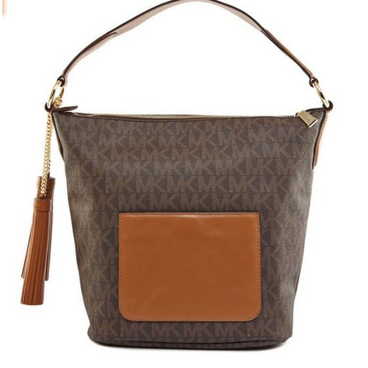 Michael Kors Michael Kors ELANA Large Leather Bucket Bag NWT Size ONE SIZE - 1 Thumbnail