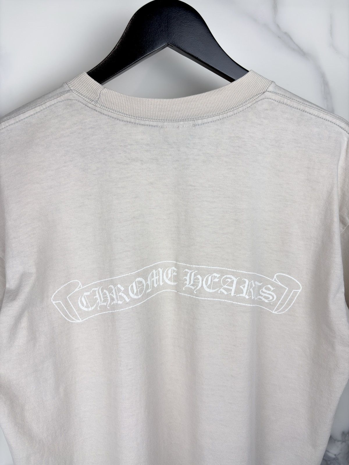 Chrome Hearts Chrome Hearts Vintage Faded Tan Scroll Logo Pocket Tshirt Size US L / EU 52-54 / 3 - 3 Thumbnail