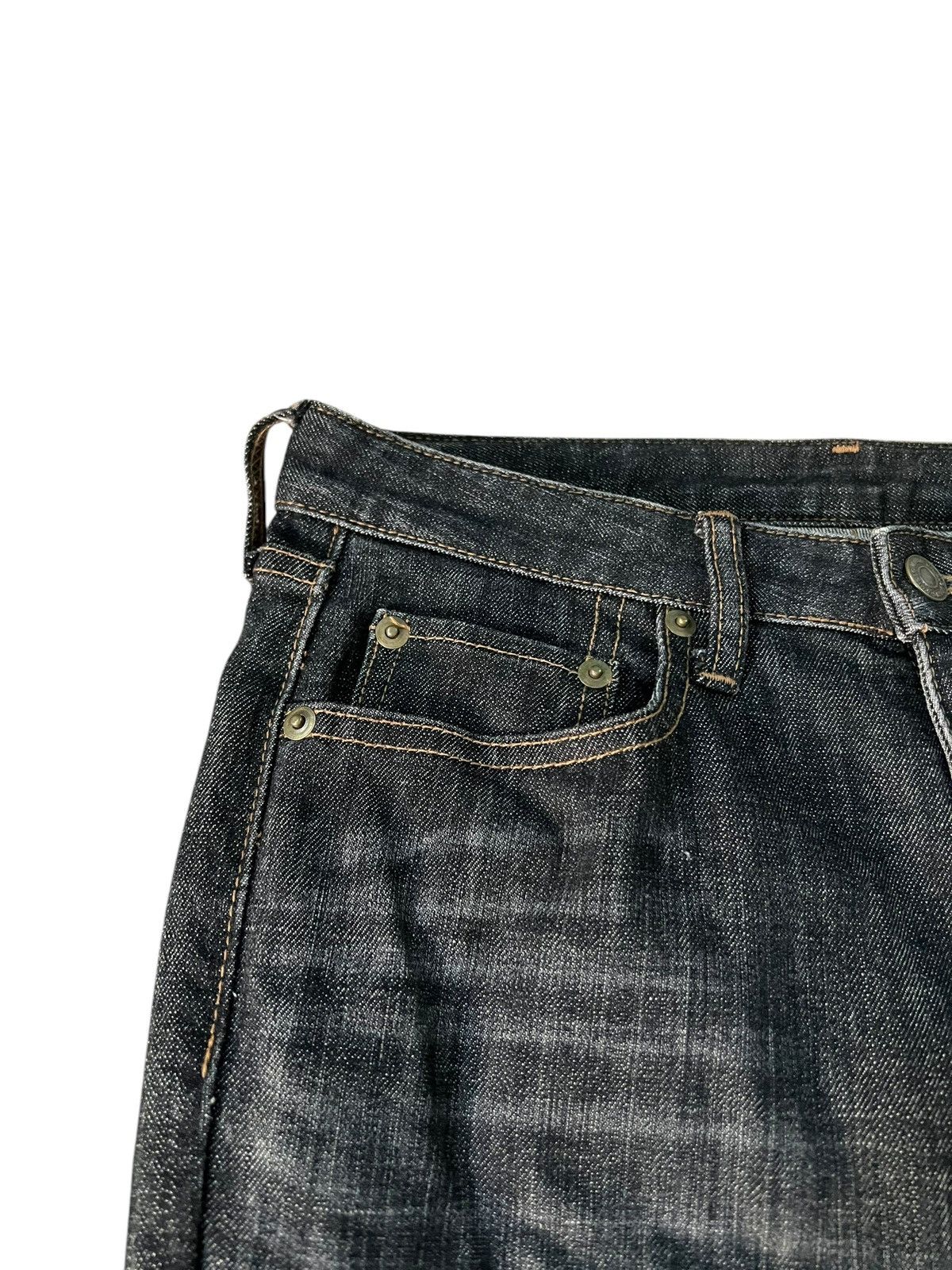 If Six Was Nine × Le Grande Bleu (L.G.B.) × Uniqlo 💥FLARE💥VINTAGE UNIQLO BLACK FLARE DENIM Size US 28 / EU 44 - 5 Thumbnail