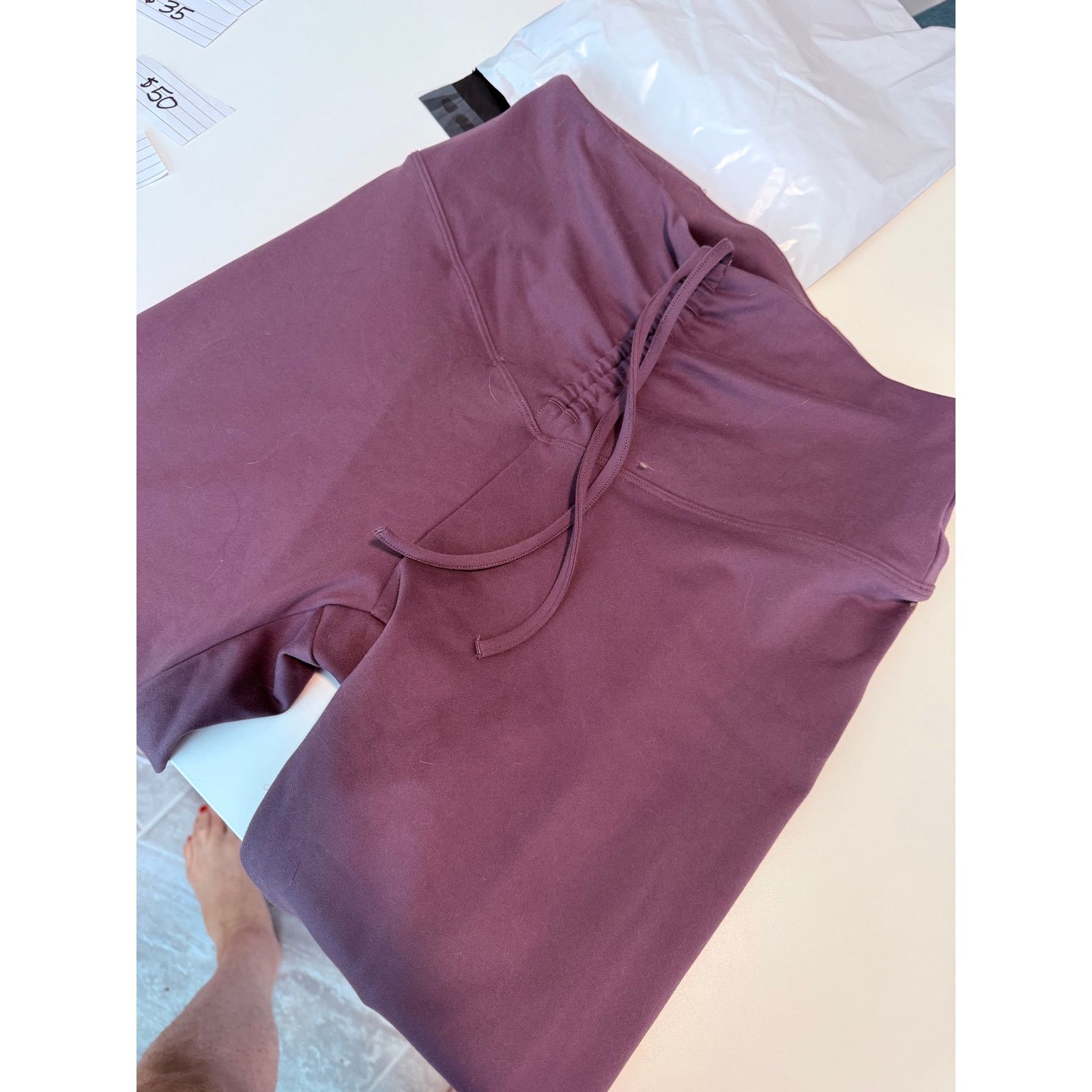 Other Pink Active Purple Leggings Women Drawstring M - C018 Size 30" / US 8 / IT 44 - 4 Thumbnail